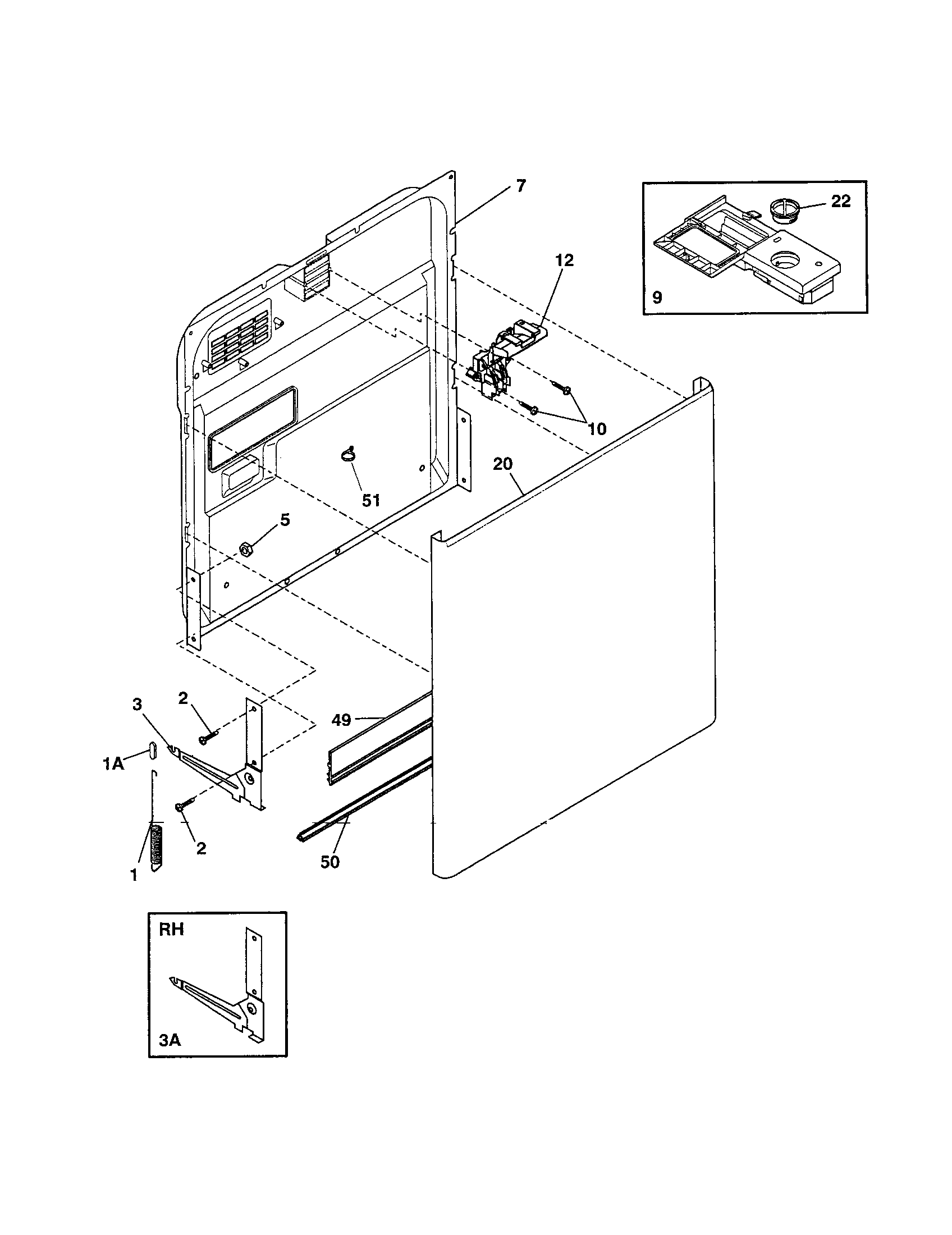Kenmore 58716169400 door diagram