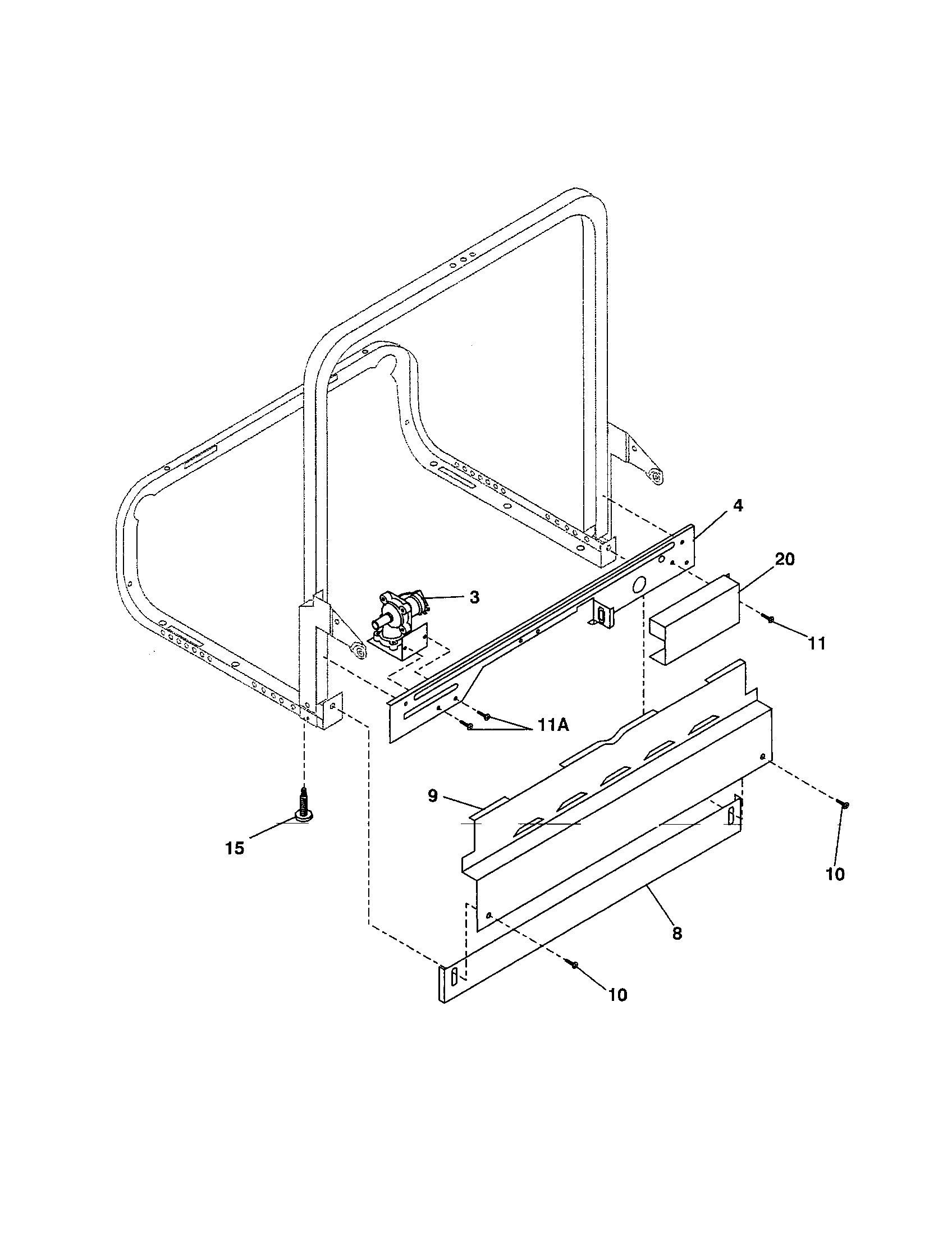 Kenmore 58716169400 frame diagram