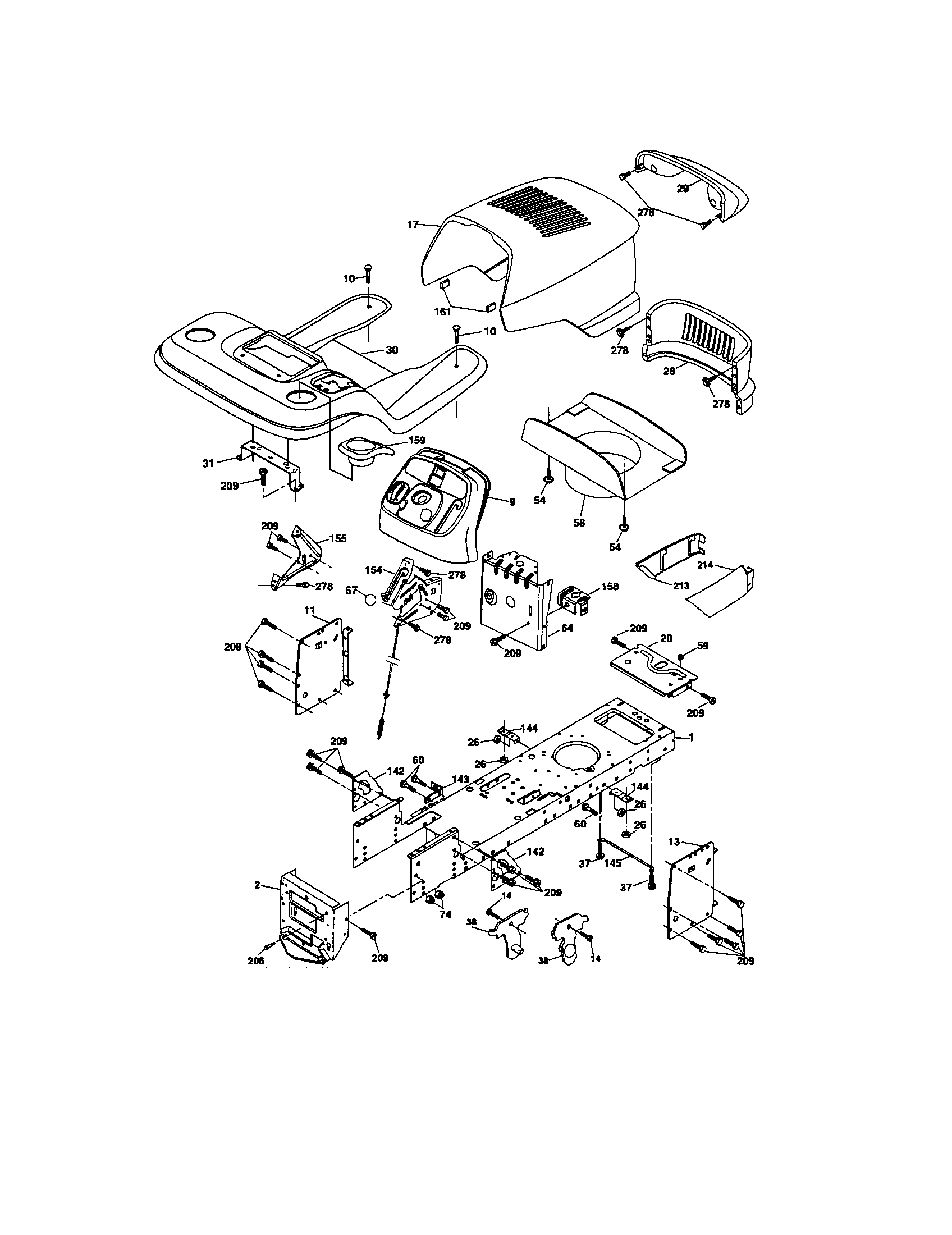 Craftsman 917275620 chassis and enclosures diagram