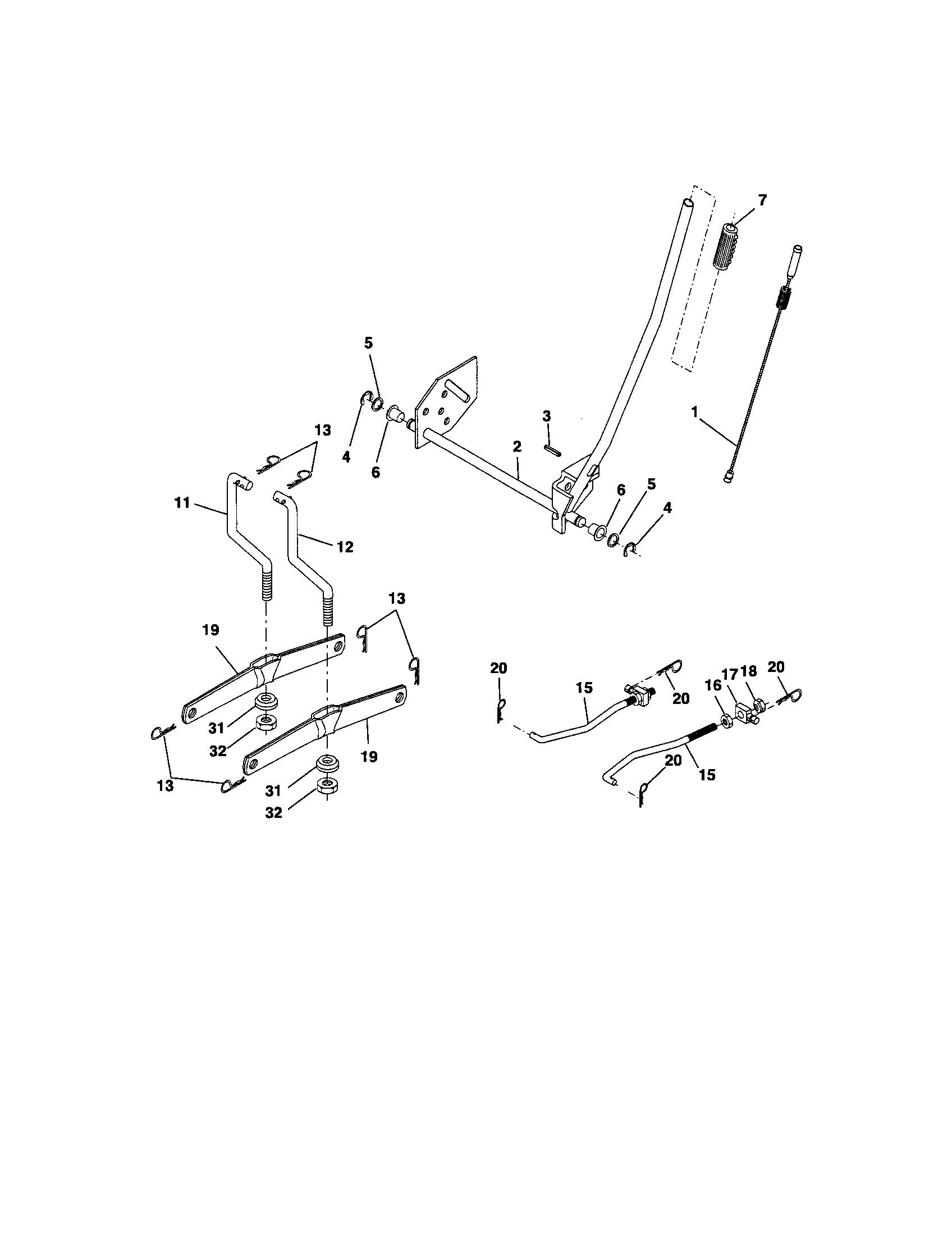 Craftsman 917275620 lift assembly diagram