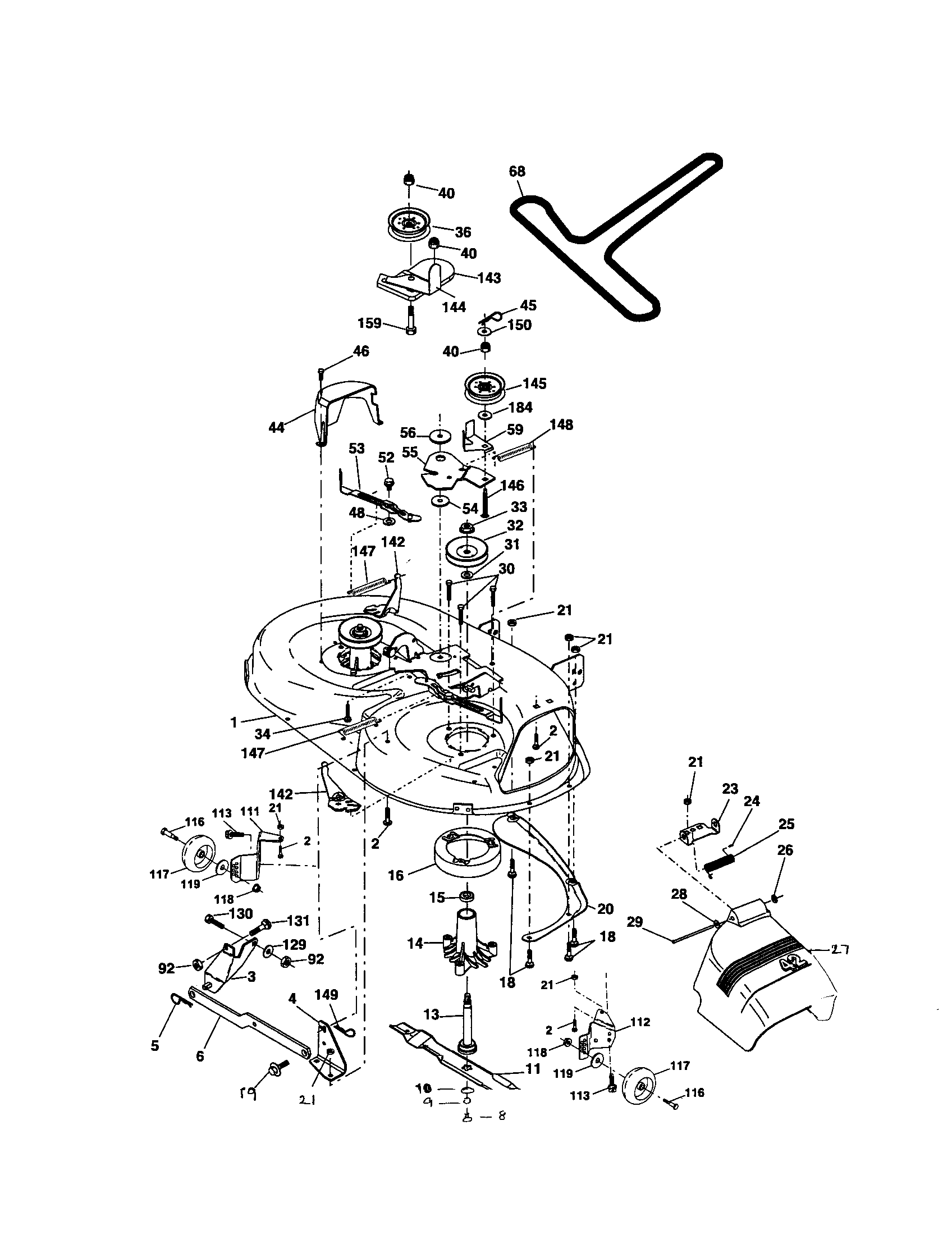 Craftsman 917275620 mower deck diagram