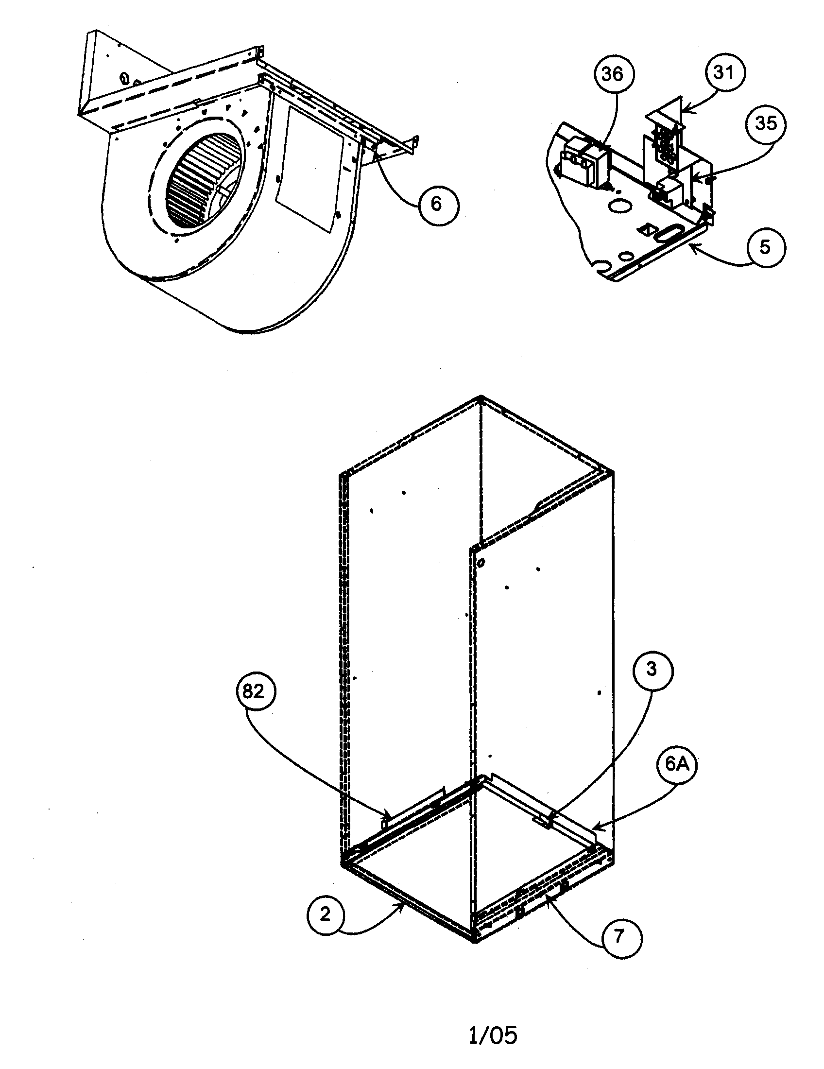 Carrier FA4BNF036000AAAA bracket housing/deck blower/angle tie diagram