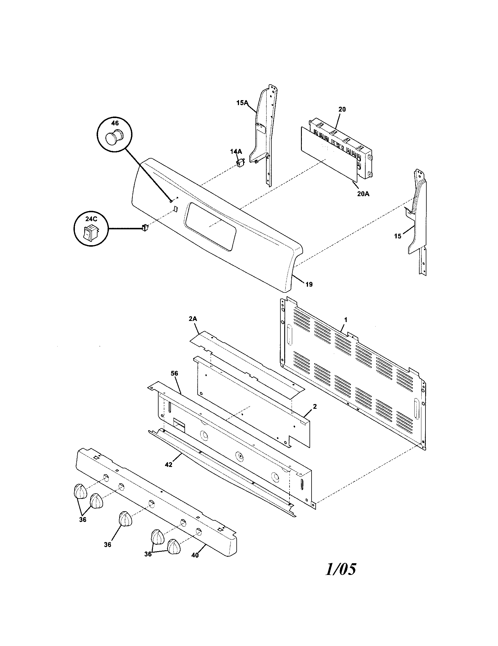 Frigidaire FGFB86DCB backguard diagram