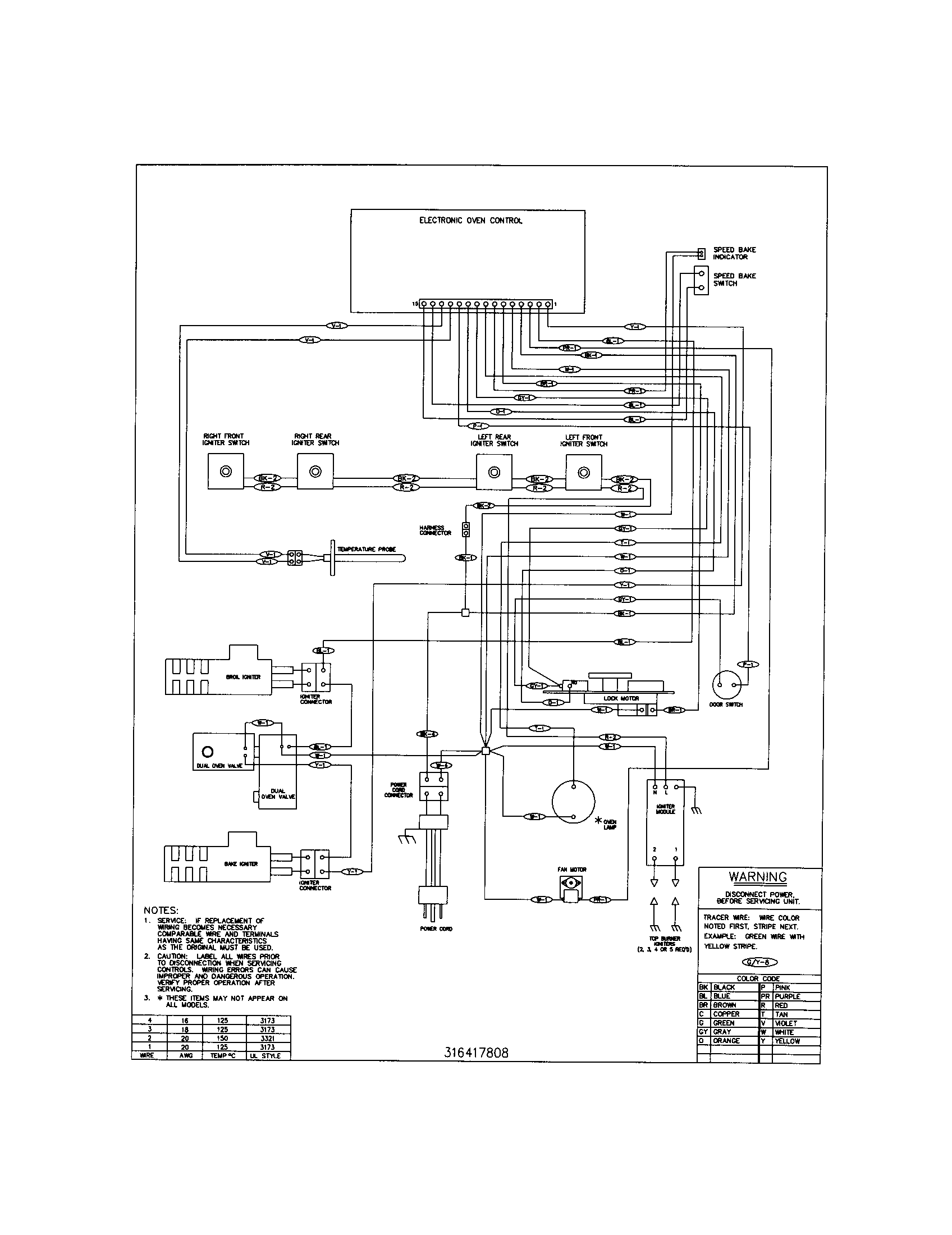 Frigidaire FGFB86DCB wiring diagram diagram