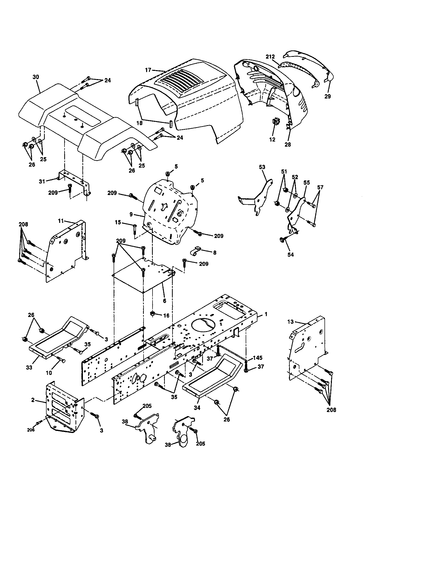 Craftsman 917272353 chassis and enclosures diagram