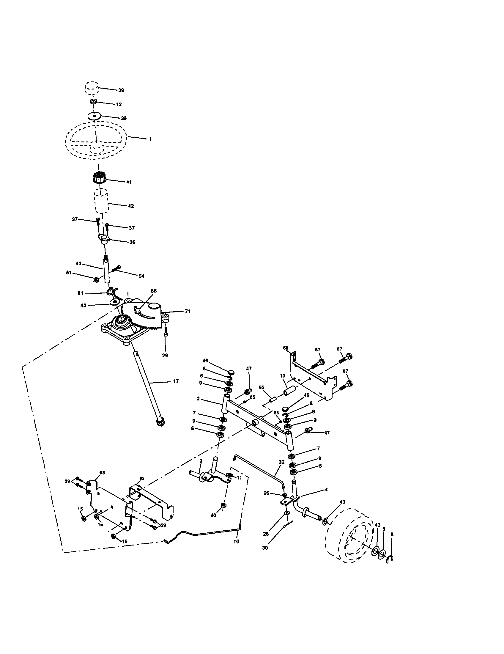 Craftsman 917272353 steering diagram