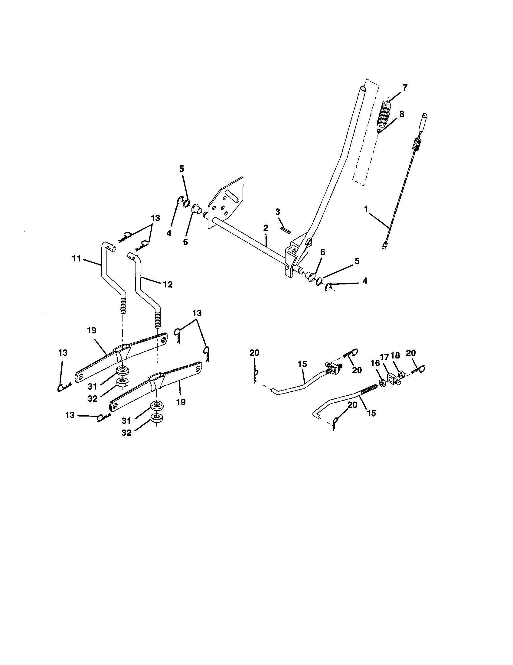 Craftsman 917272353 lift assembly diagram