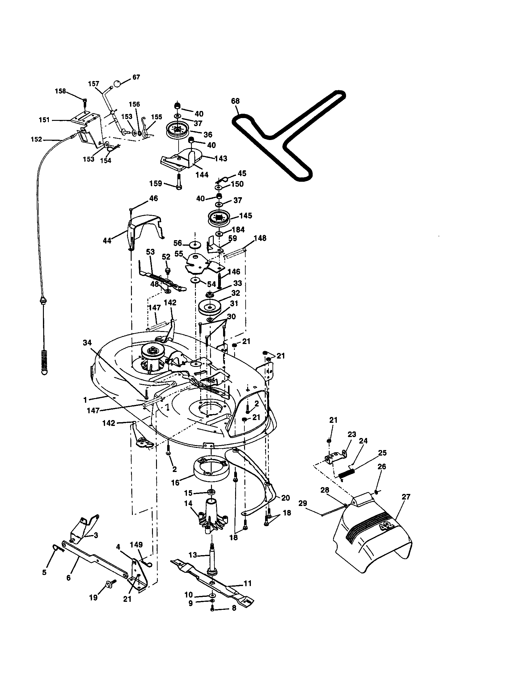 Craftsman 917272353 mower deck diagram