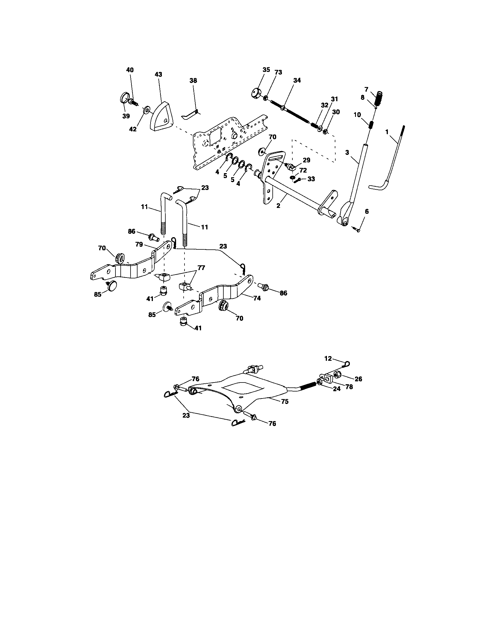 Craftsman 917276330 lift assembly diagram