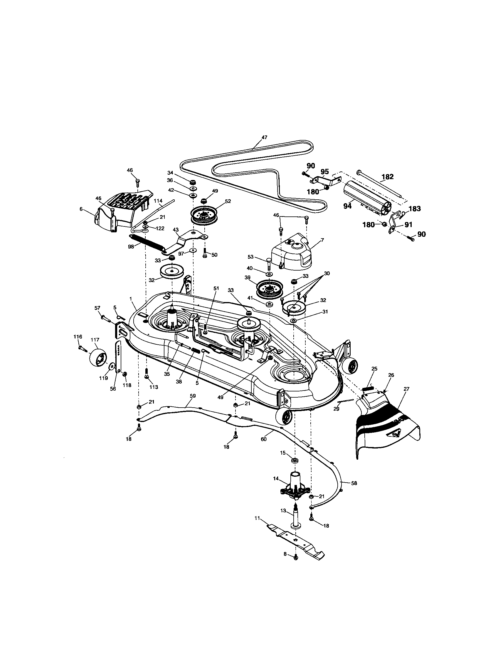 Craftsman 917276330 mower deck diagram