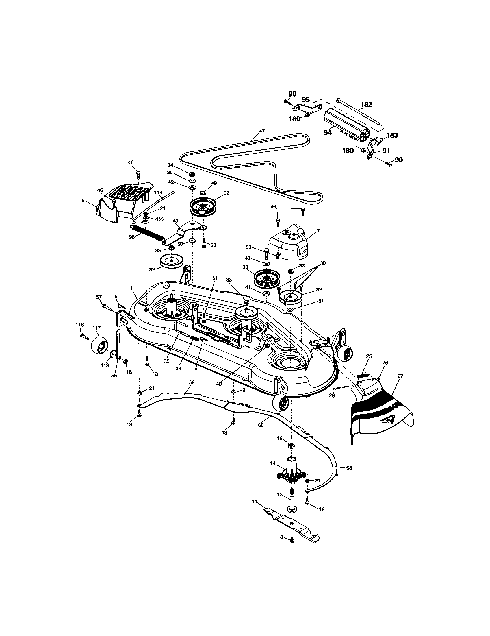 Craftsman 917276340 mower deck diagram