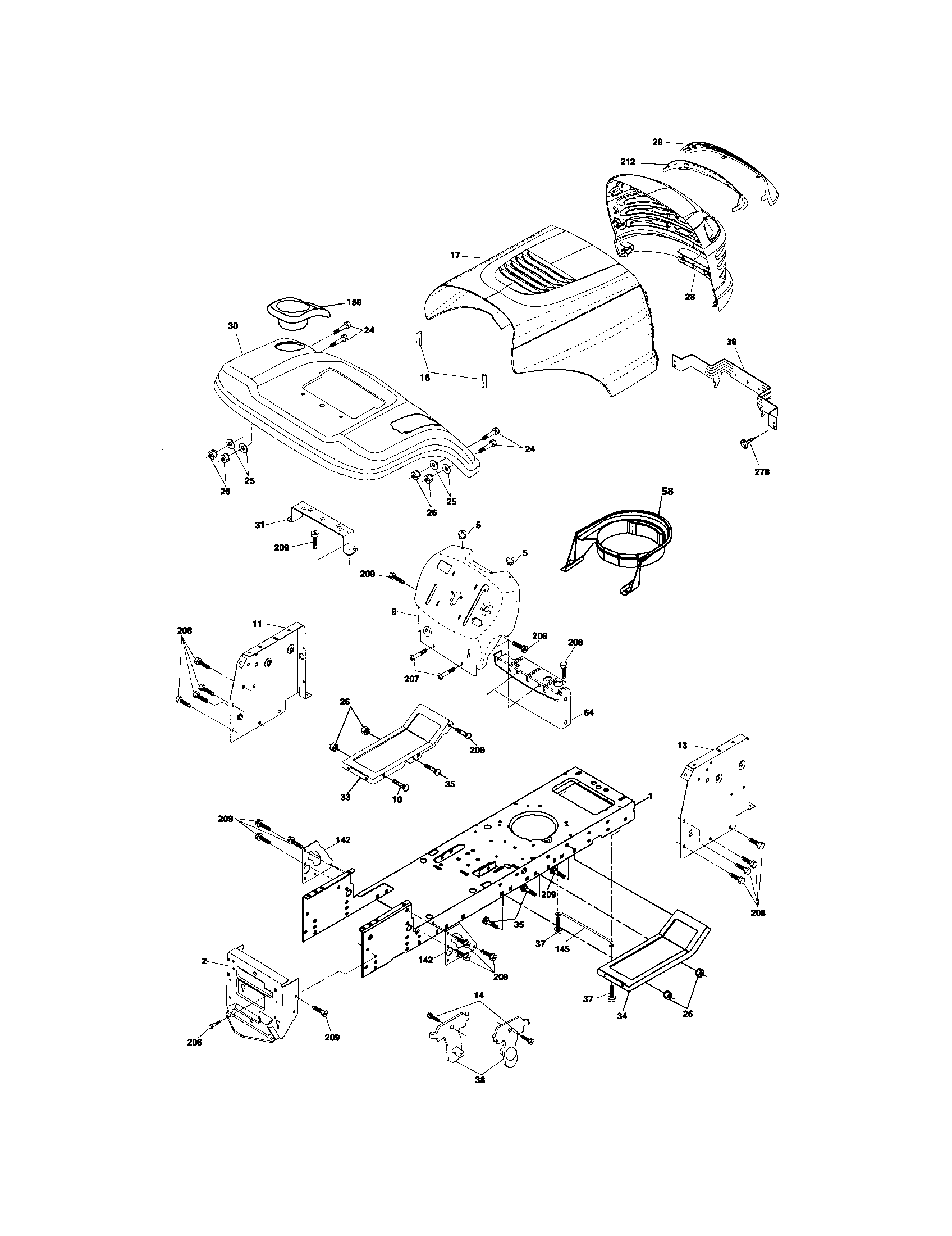 Craftsman 917275520 chassis and enclosures diagram