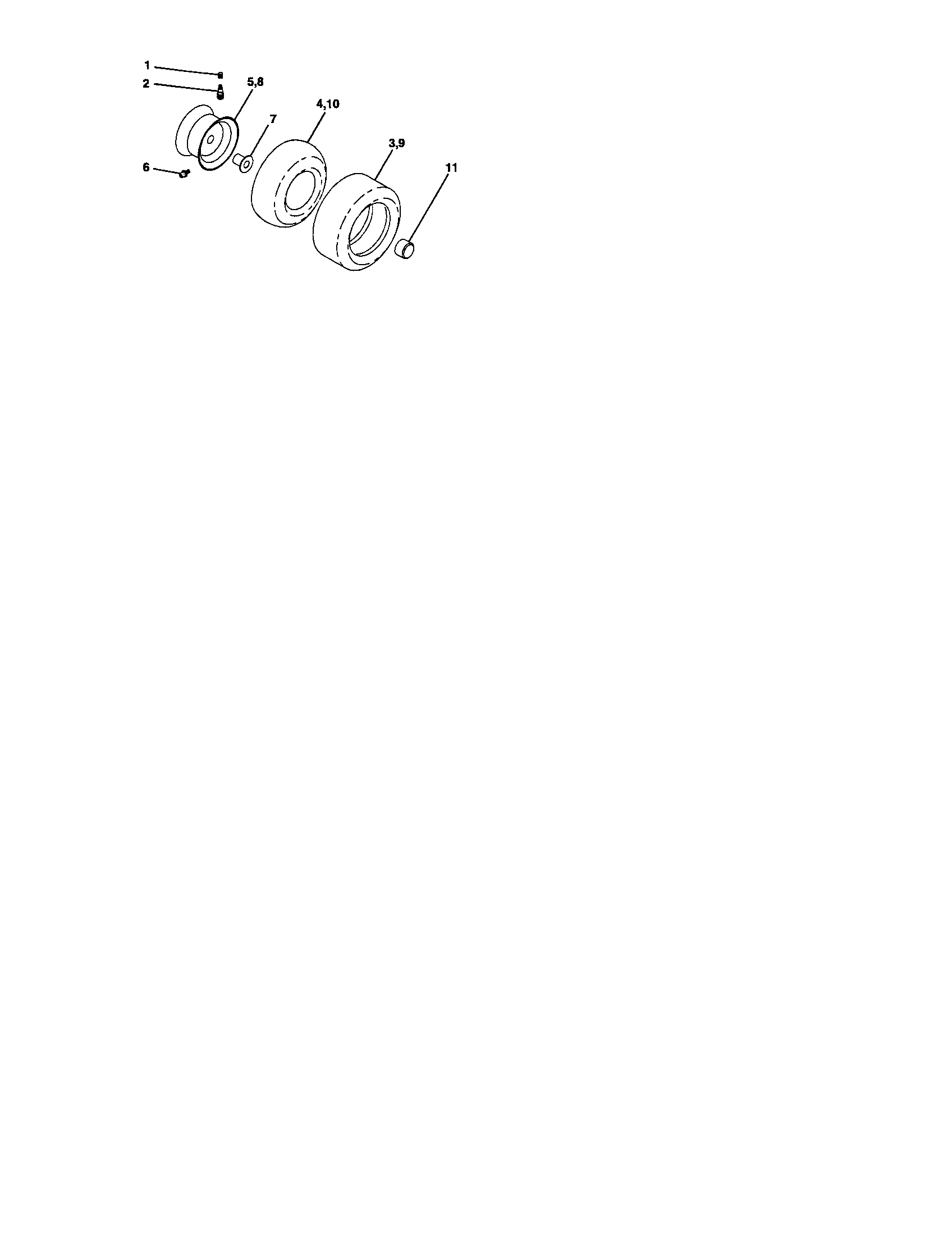 Craftsman 917275520 wheels and tires diagram