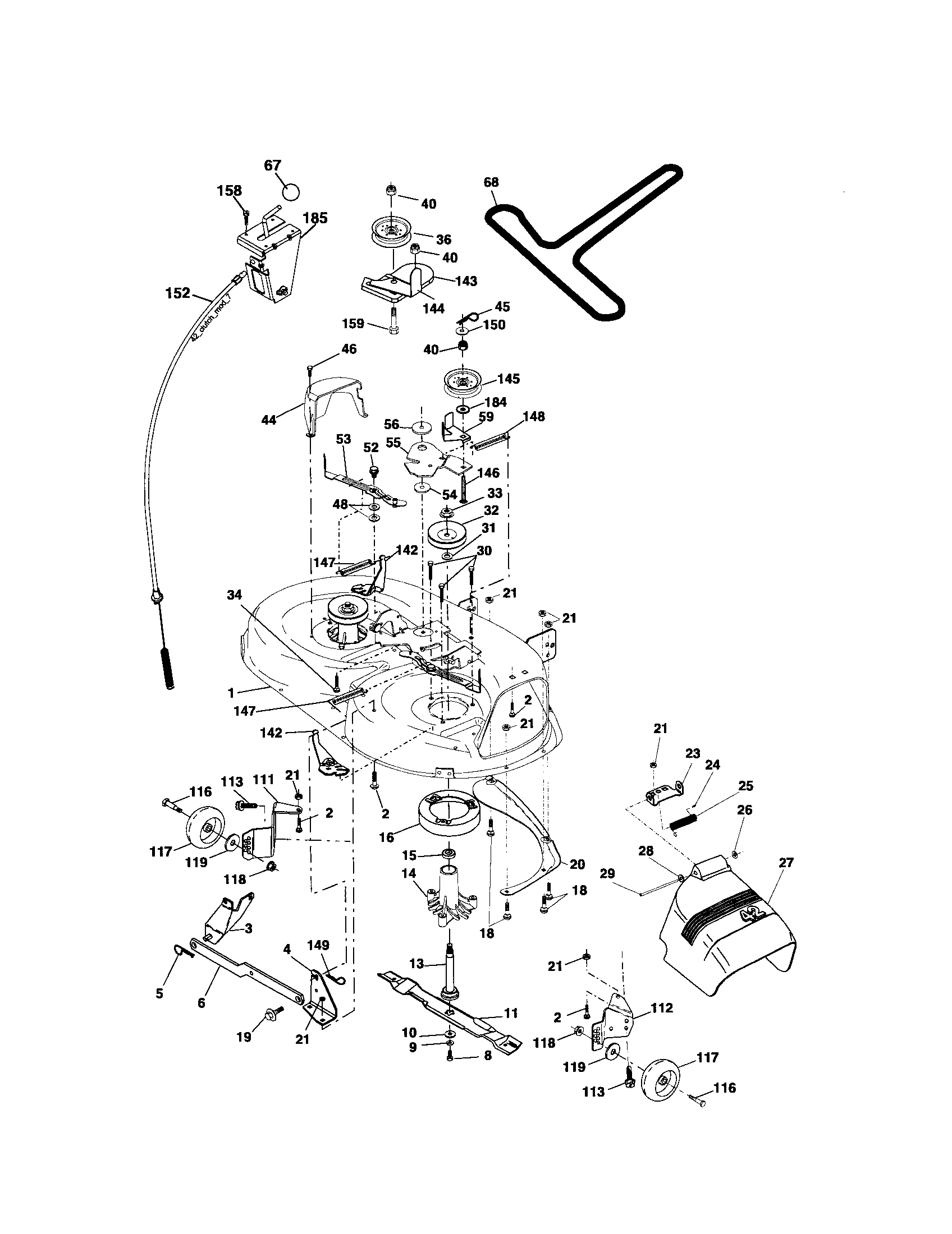 Craftsman 917275520 mower deck diagram