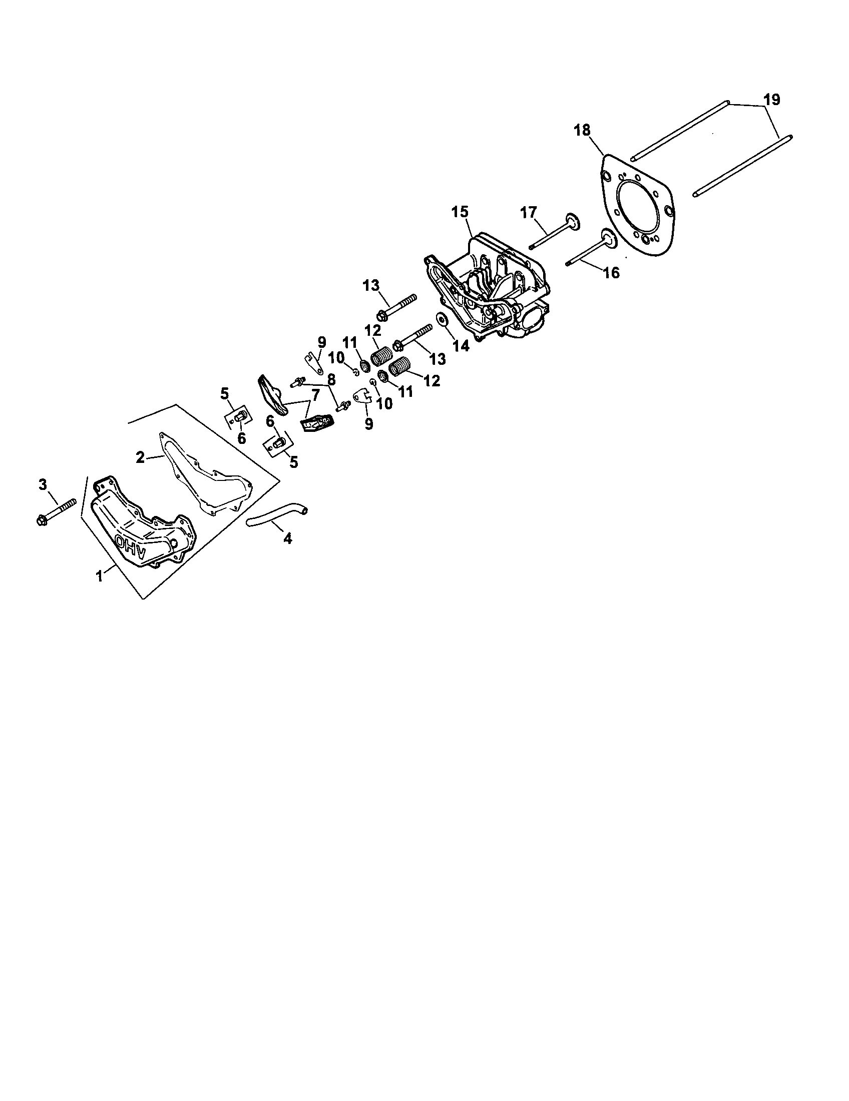 Craftsman 917273850 cylinder head/valve/breather diagram