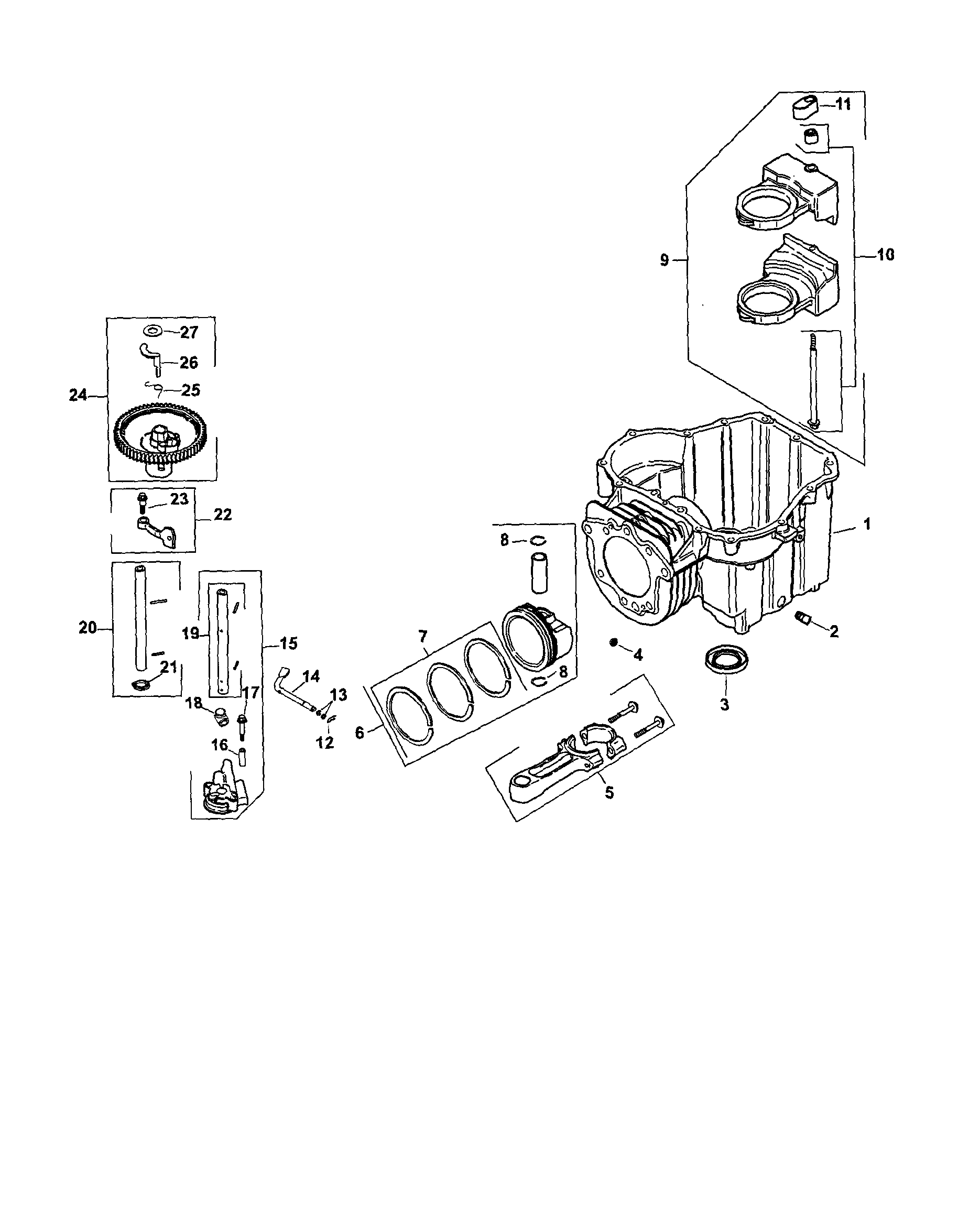 Craftsman 917273850 crankcase diagram