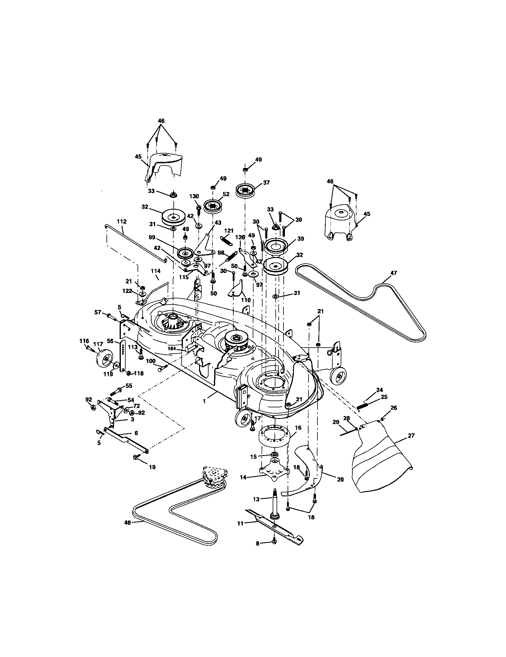 Craftsman 917275740 mower deck diagram