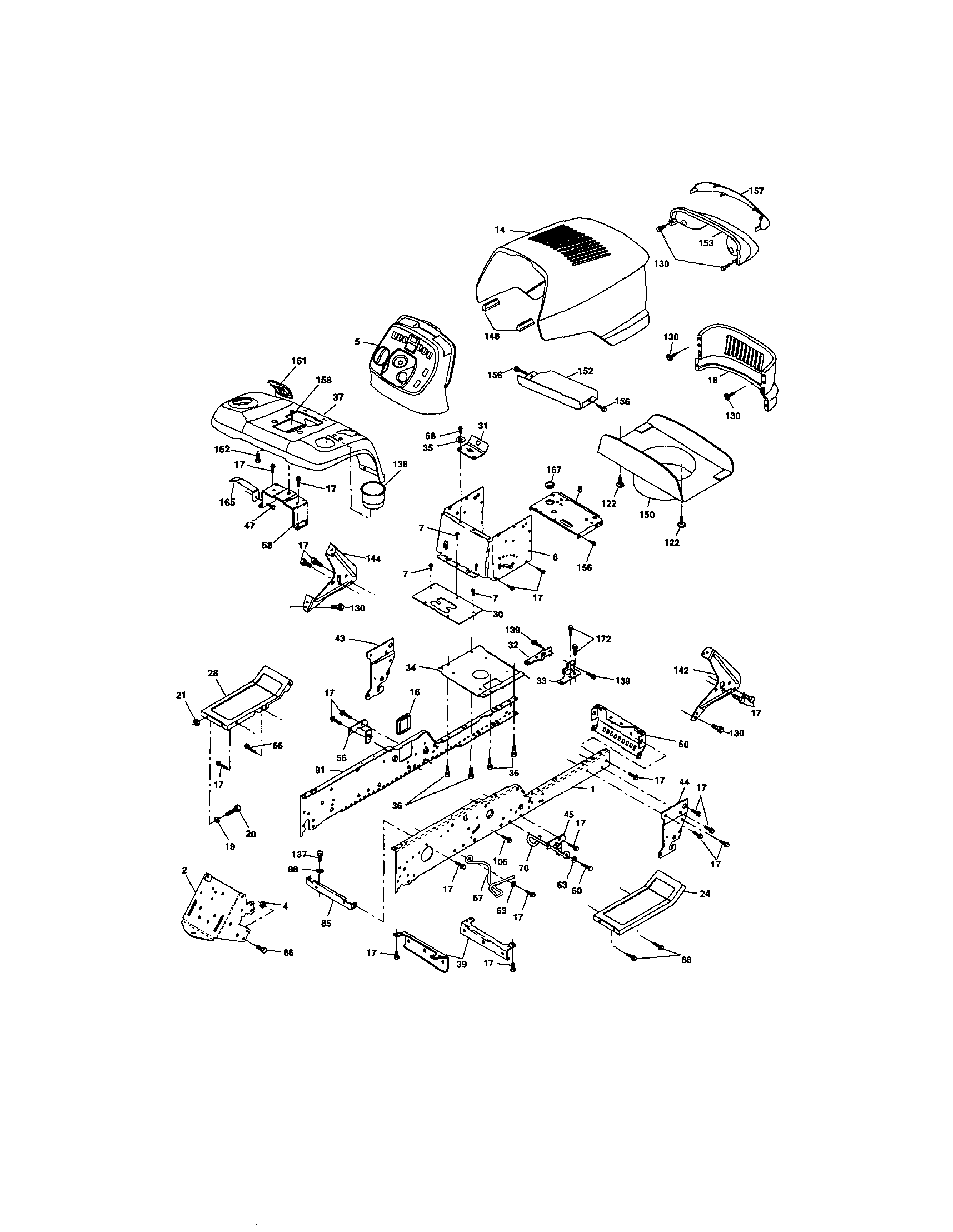 Craftsman 917276350 chassis and enclosures diagram