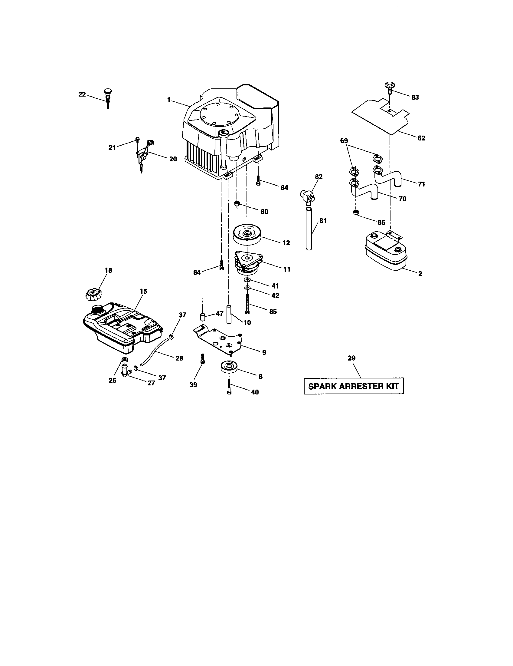 Craftsman 917276350 engine diagram