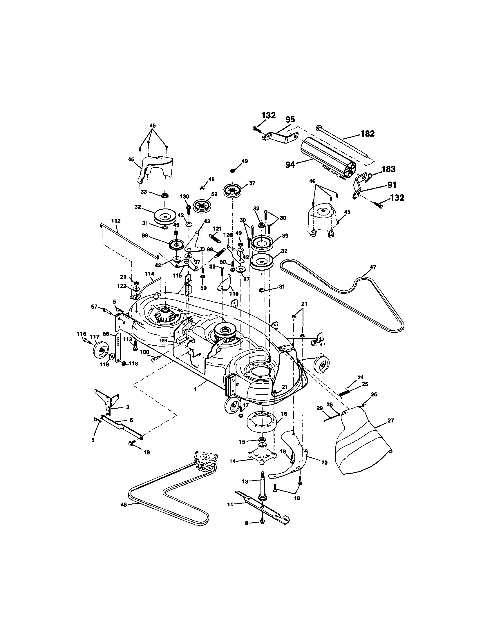Craftsman 917276360 mower deck diagram