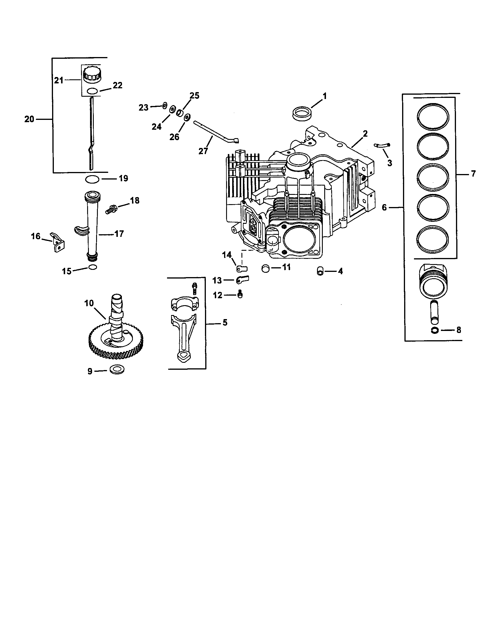 Craftsman 917276350 crankcase diagram