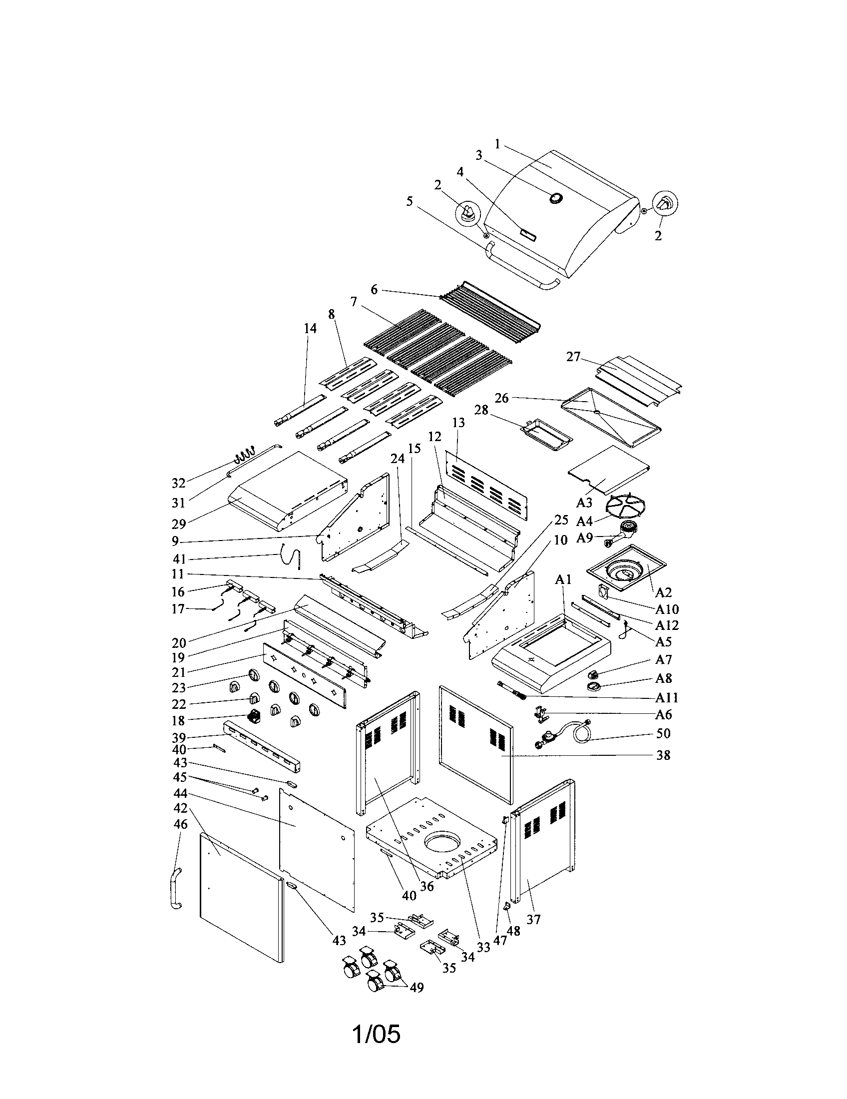 Kenmore 141163231 lpg grill diagram