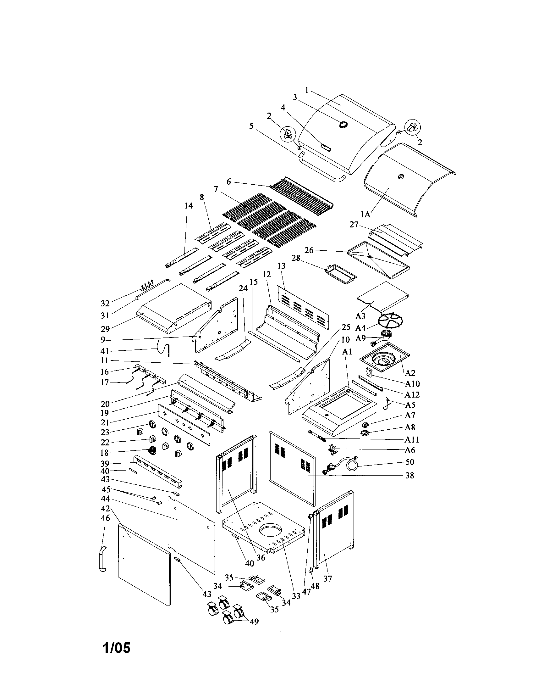 Kenmore 141163251 lpg grill diagram
