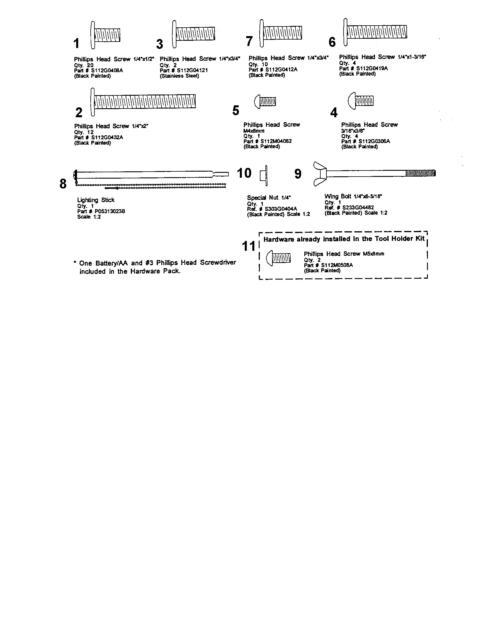 Kenmore 141163251 hardware pack diagram