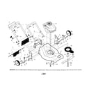Craftsman 917376550 engine/housing/handle diagram