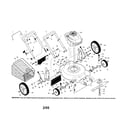 Craftsman 917388860 engine/housing/bag/wheels/handle diagram