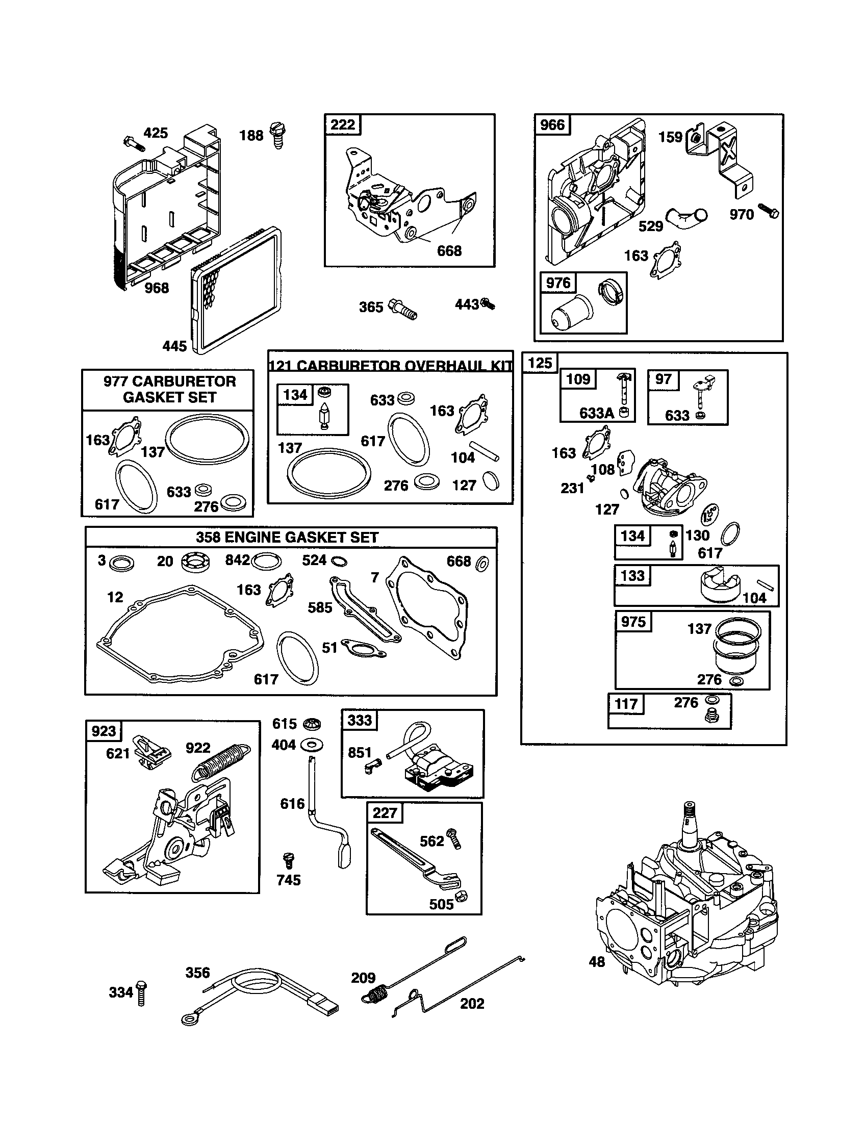 Craftsman 917376572 short block/carburetor diagram