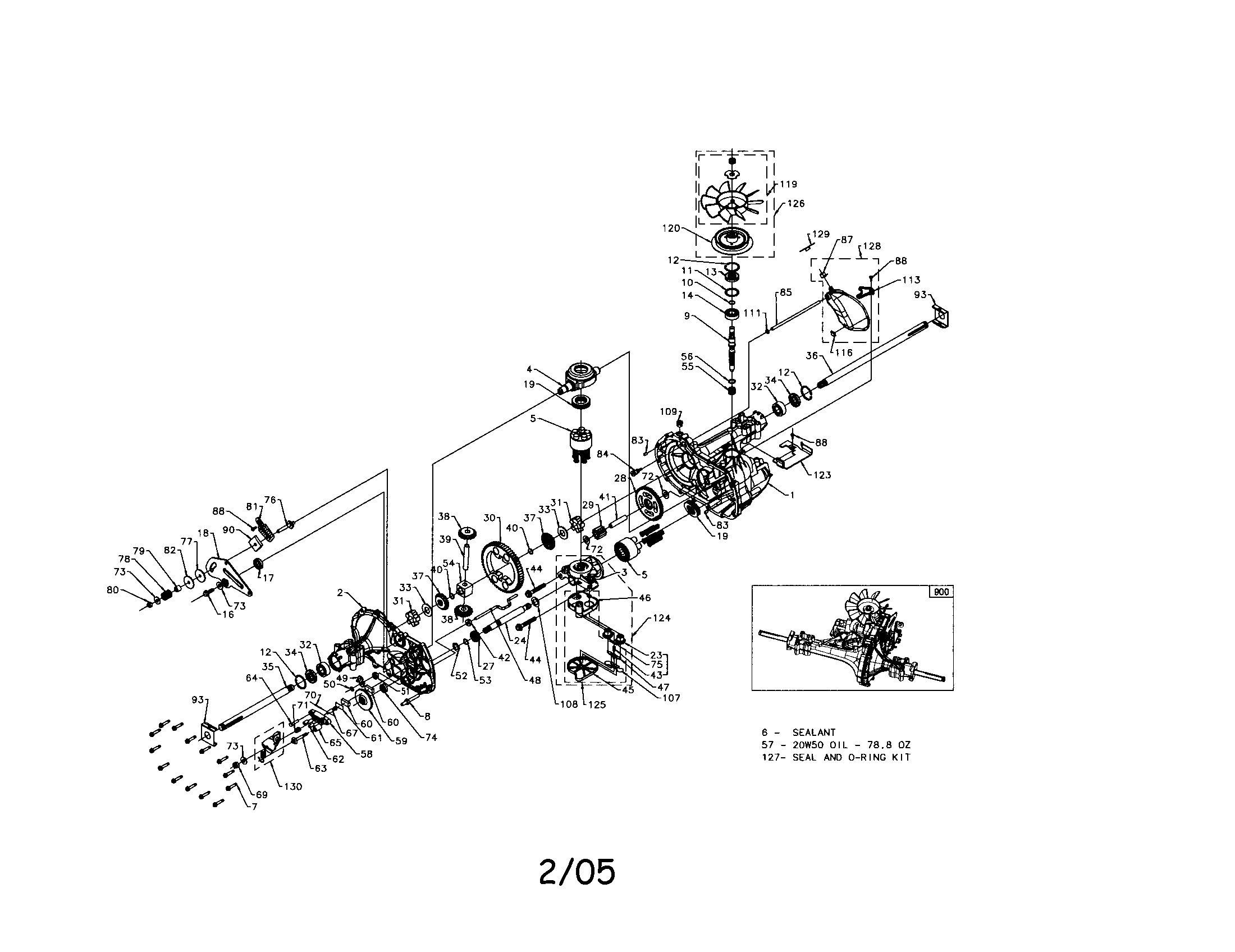 Craftsman 917314-0510-20 hydro transaxle diagram
