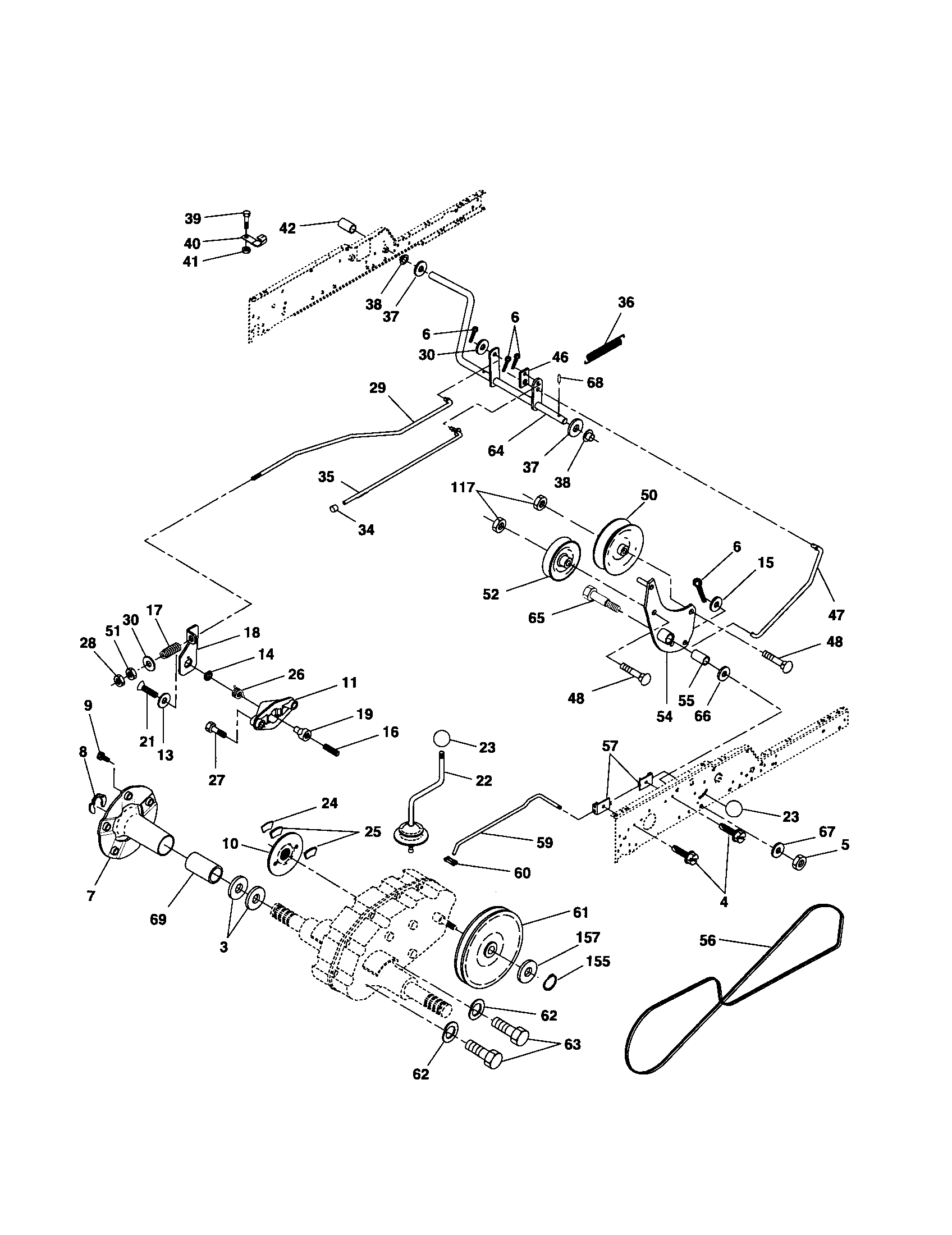 Husqvarna LOGT2254 ground drive diagram