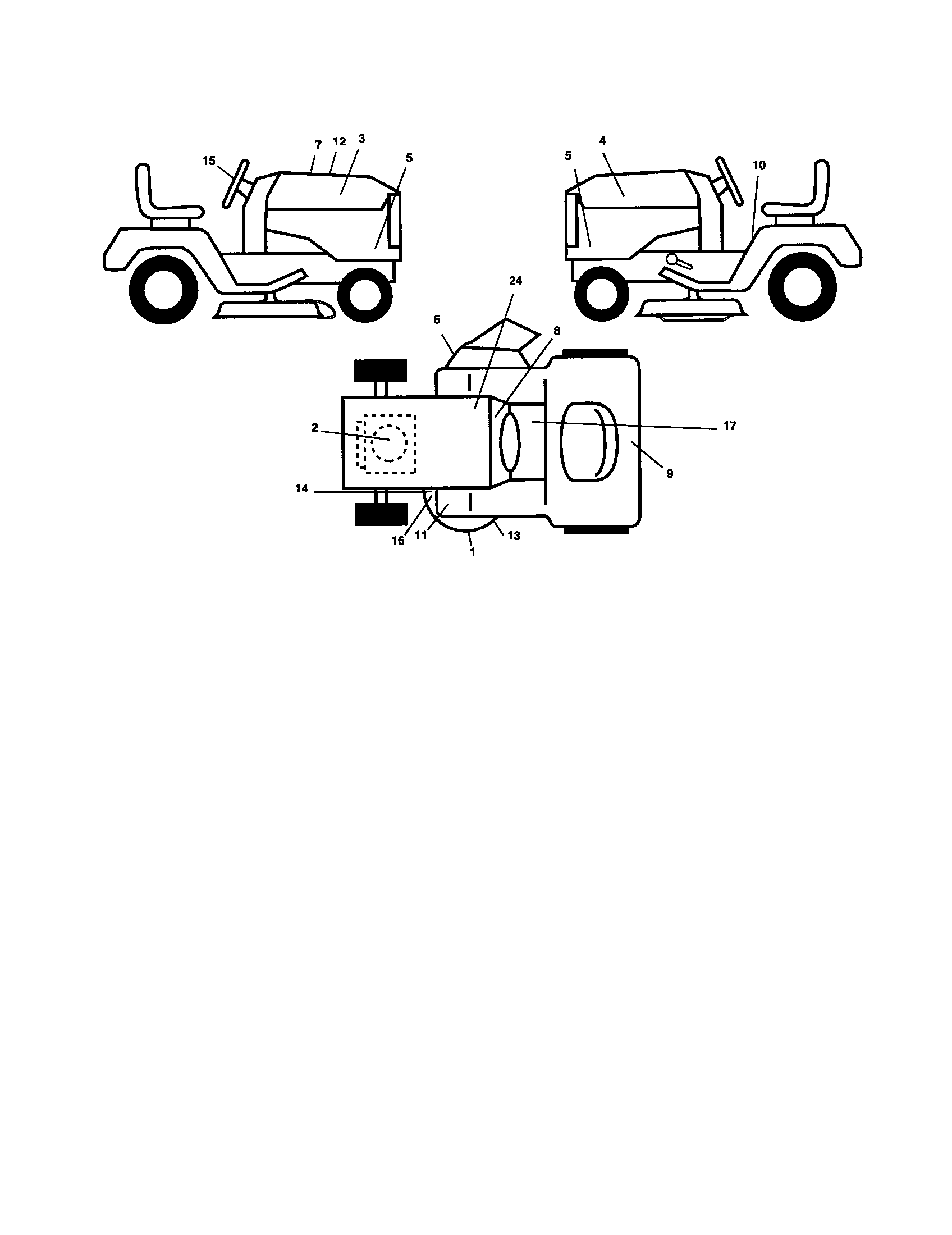 Husqvarna LOGT2254 decals diagram