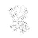 Troybilt 12AV566N711 handle/bag/chute diagram