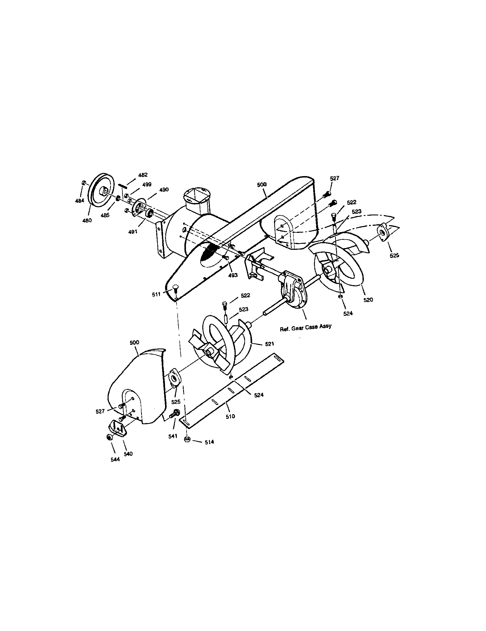 Sears Canada 95052311-0 auger housing diagram