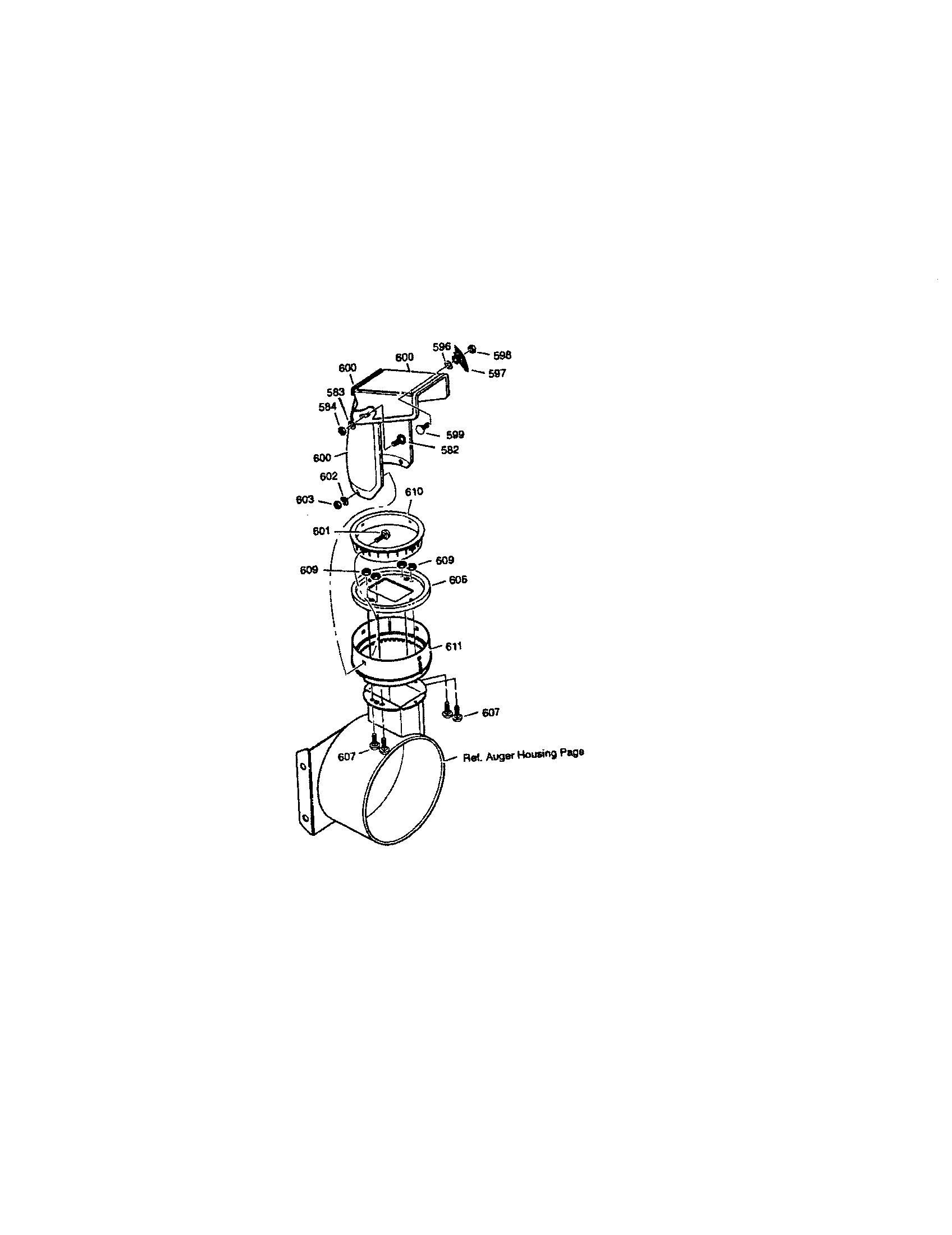 Sears Canada 95052311-0 discharge chute diagram