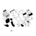 Craftsman 917377091 engine/housing/handle/bag diagram