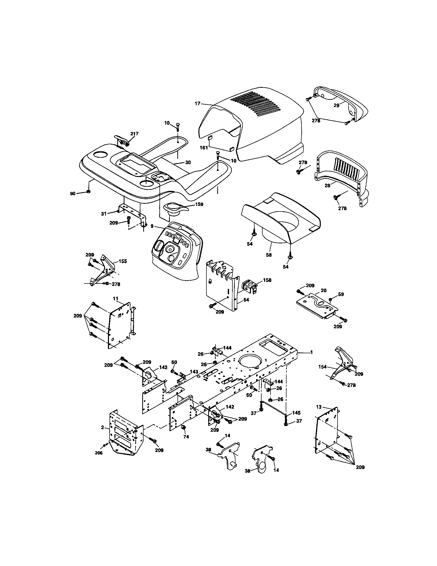 Craftsman 917275682 chassis and enclosures diagram