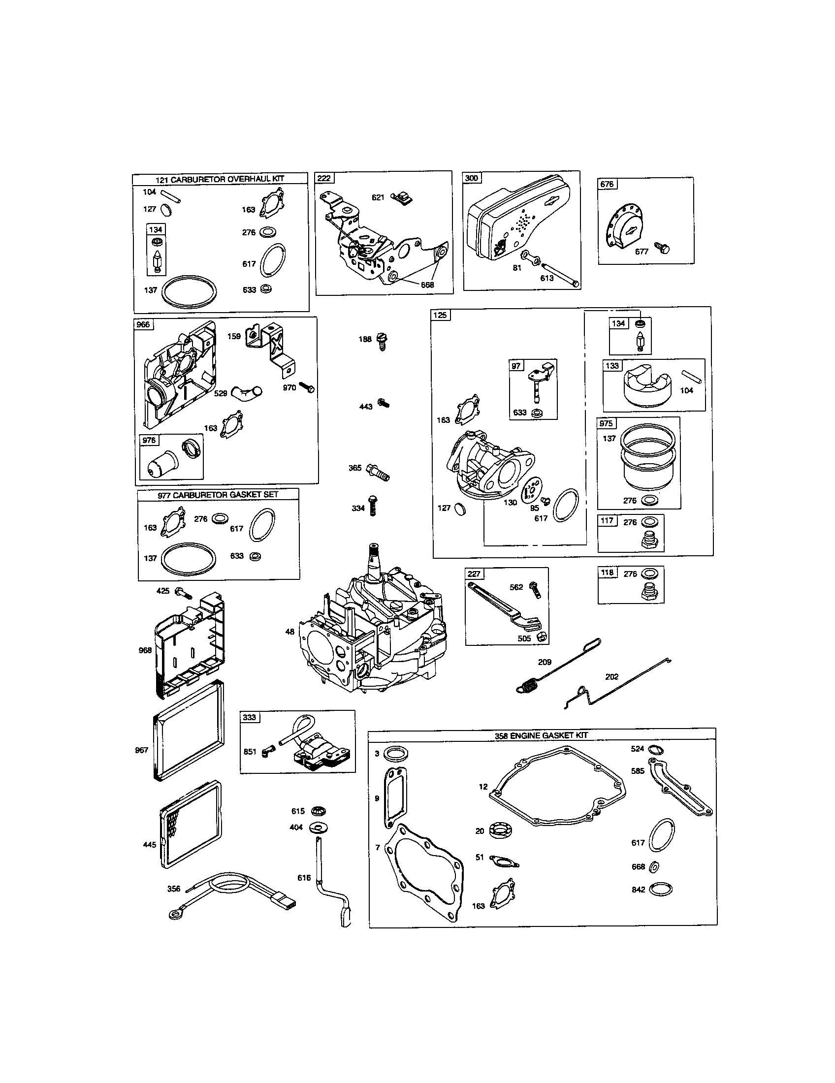 Craftsman 917773706 carburetor/short block diagram