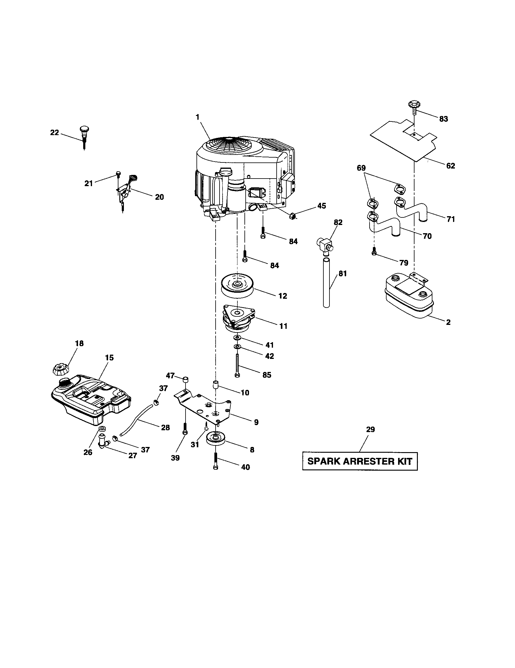 Husqvarna 917279090 engine diagram