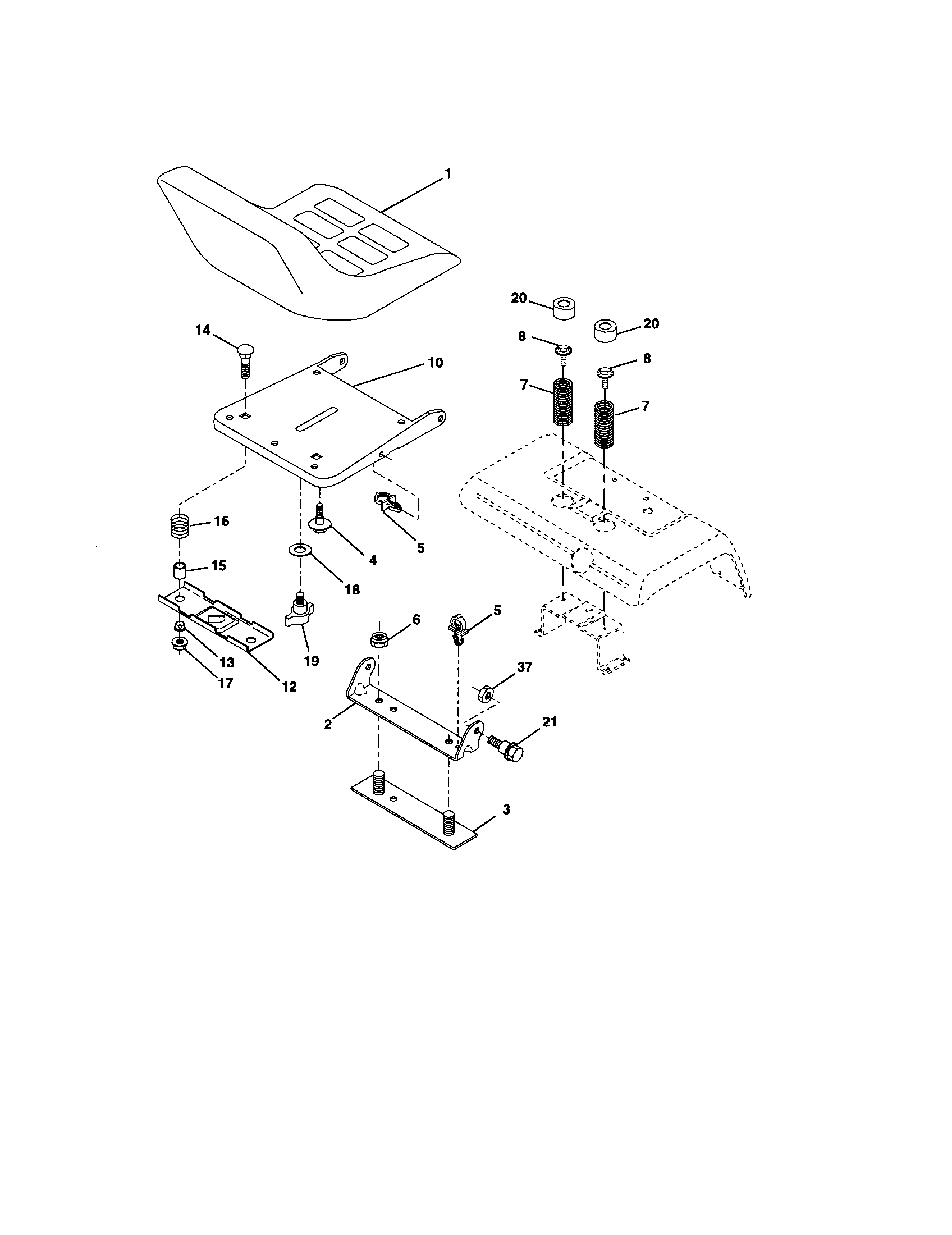 Husqvarna 917279090 seat assembly diagram
