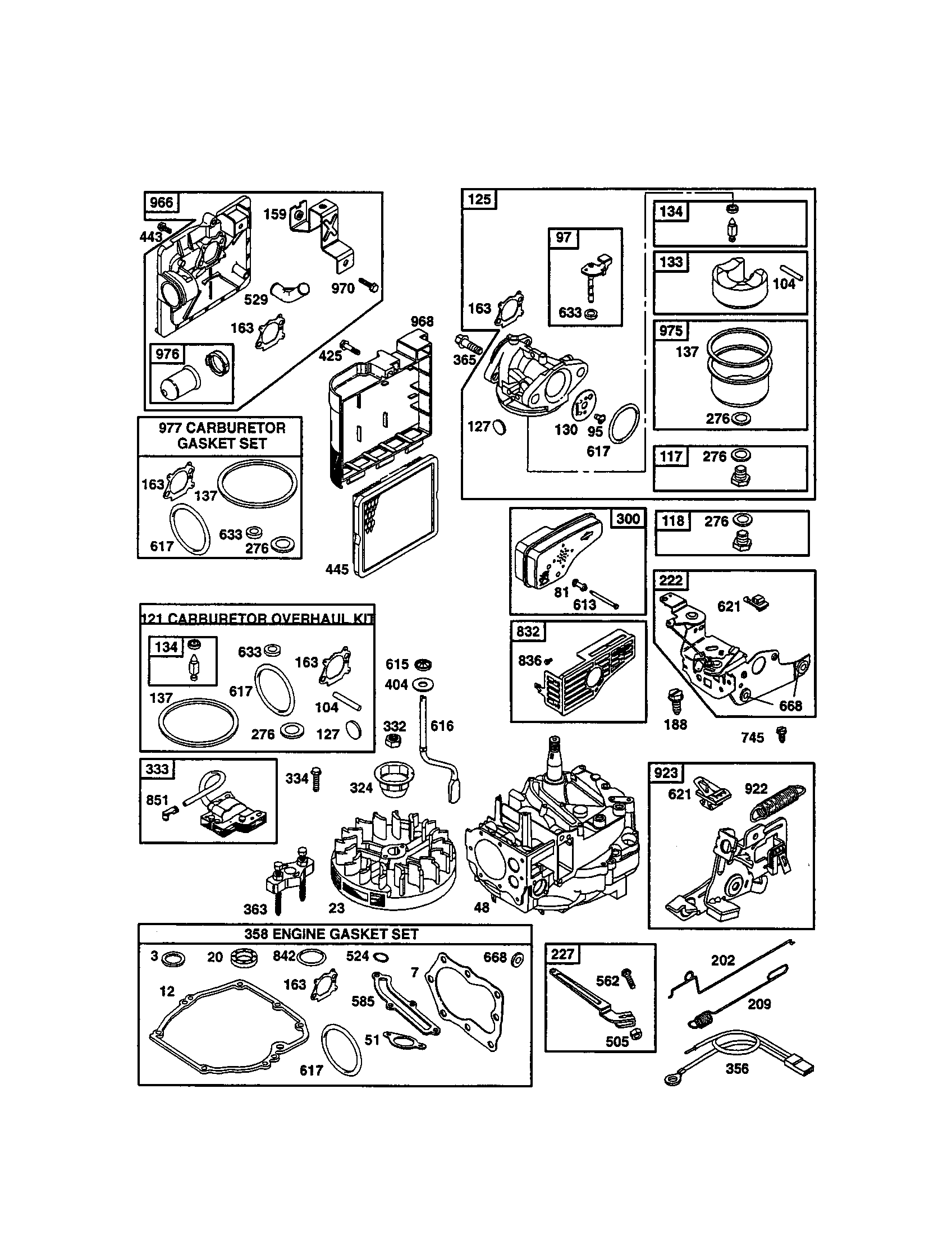 Craftsman 917389871 carburetor/short block diagram