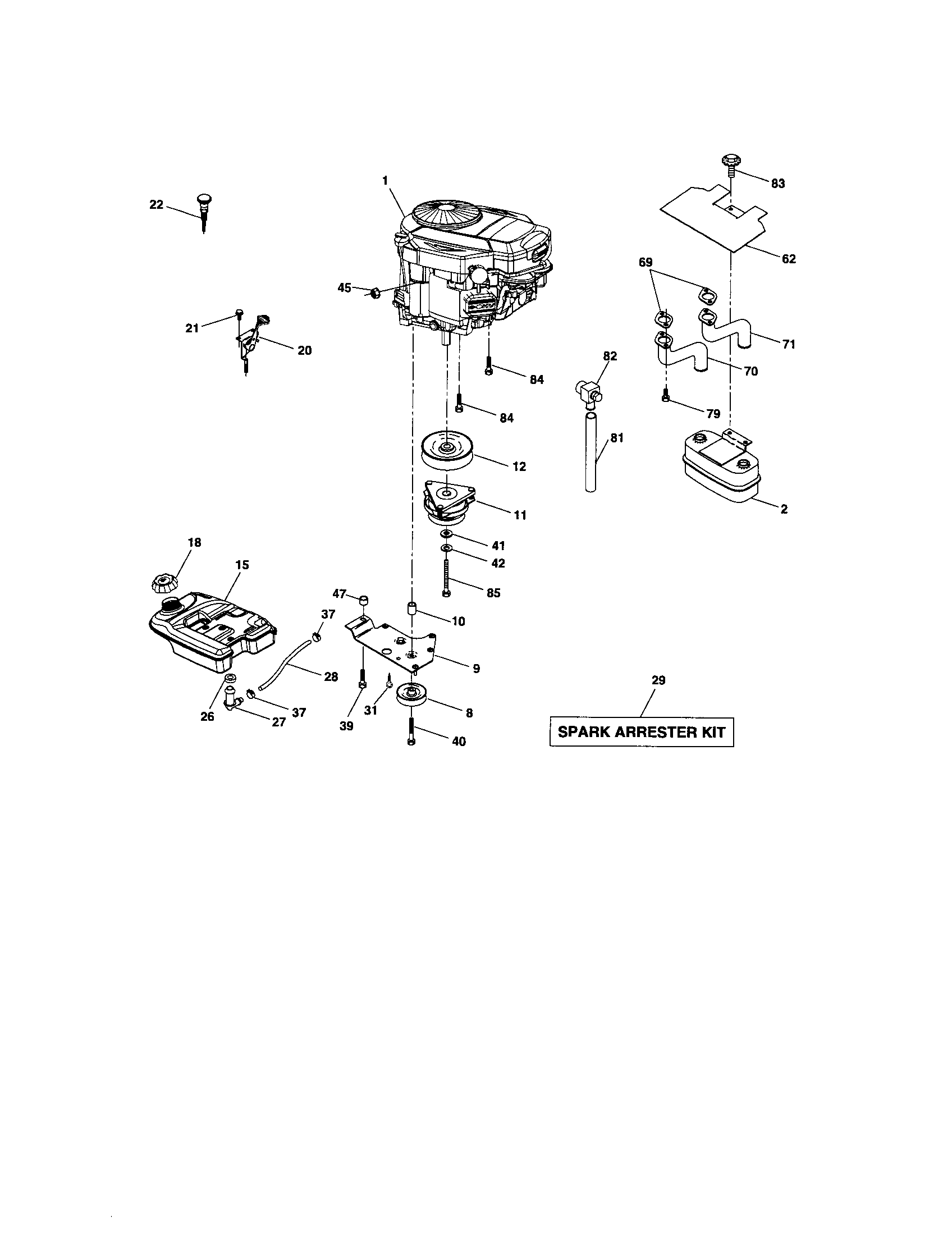 Craftsman 917276341 engine diagram