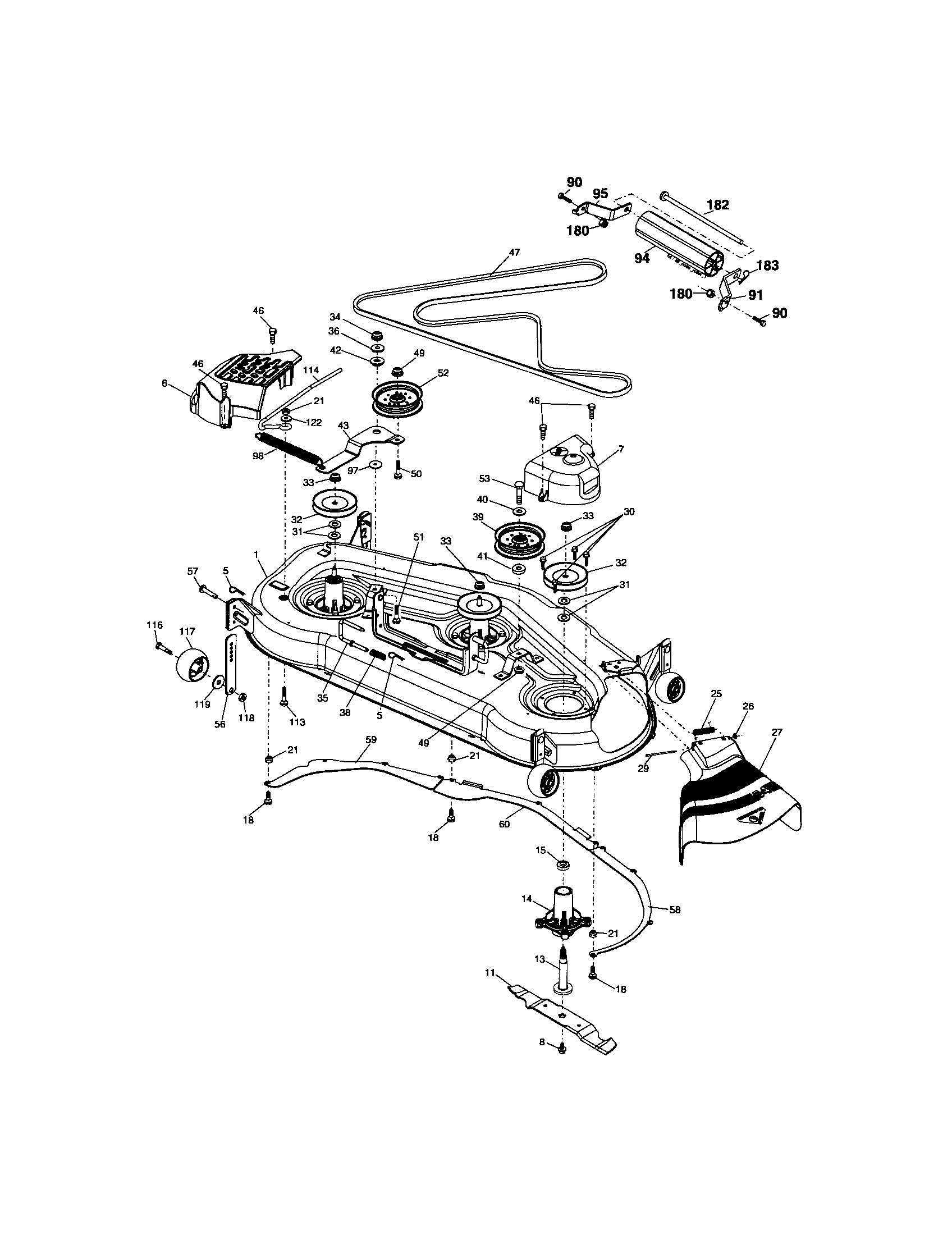Craftsman 917276341 mower deck diagram