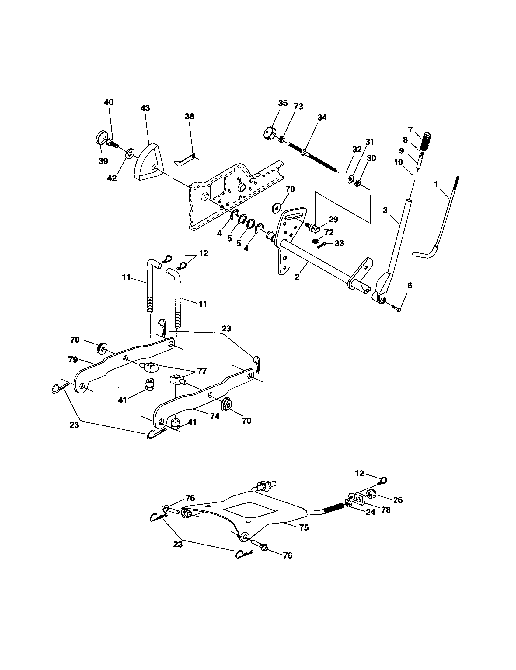 Husqvarna 917279100 lift assembly diagram