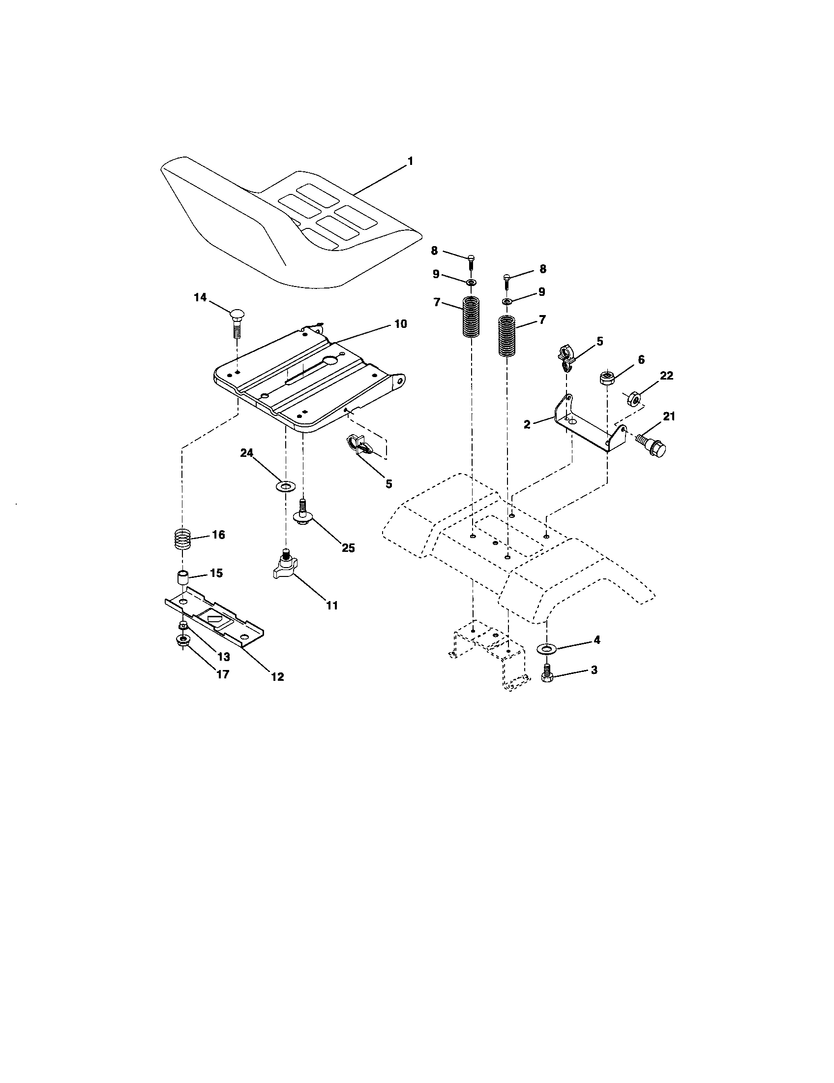 Husqvarna 279080 seat assembly diagram