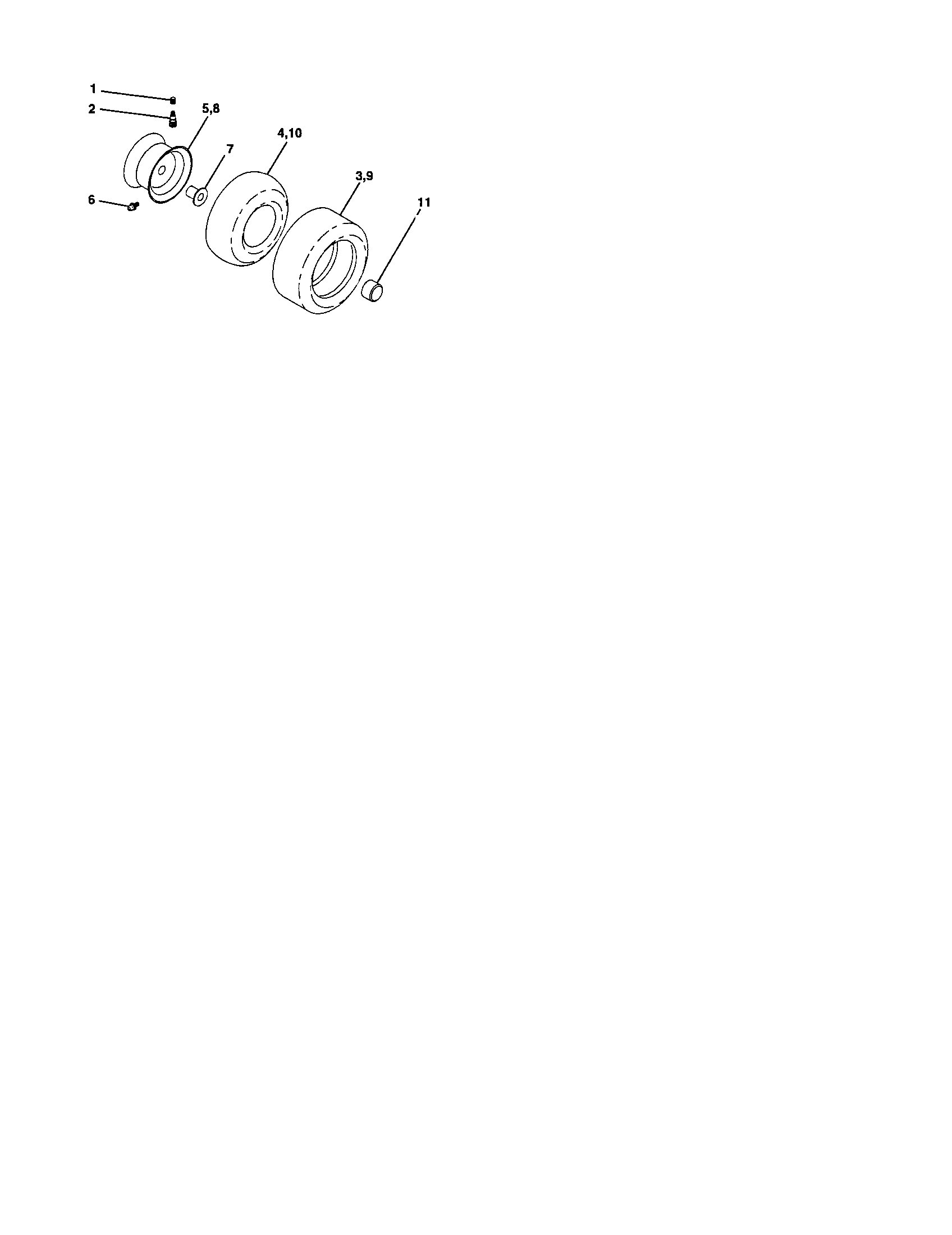 Husqvarna 279080 wheels and tires diagram