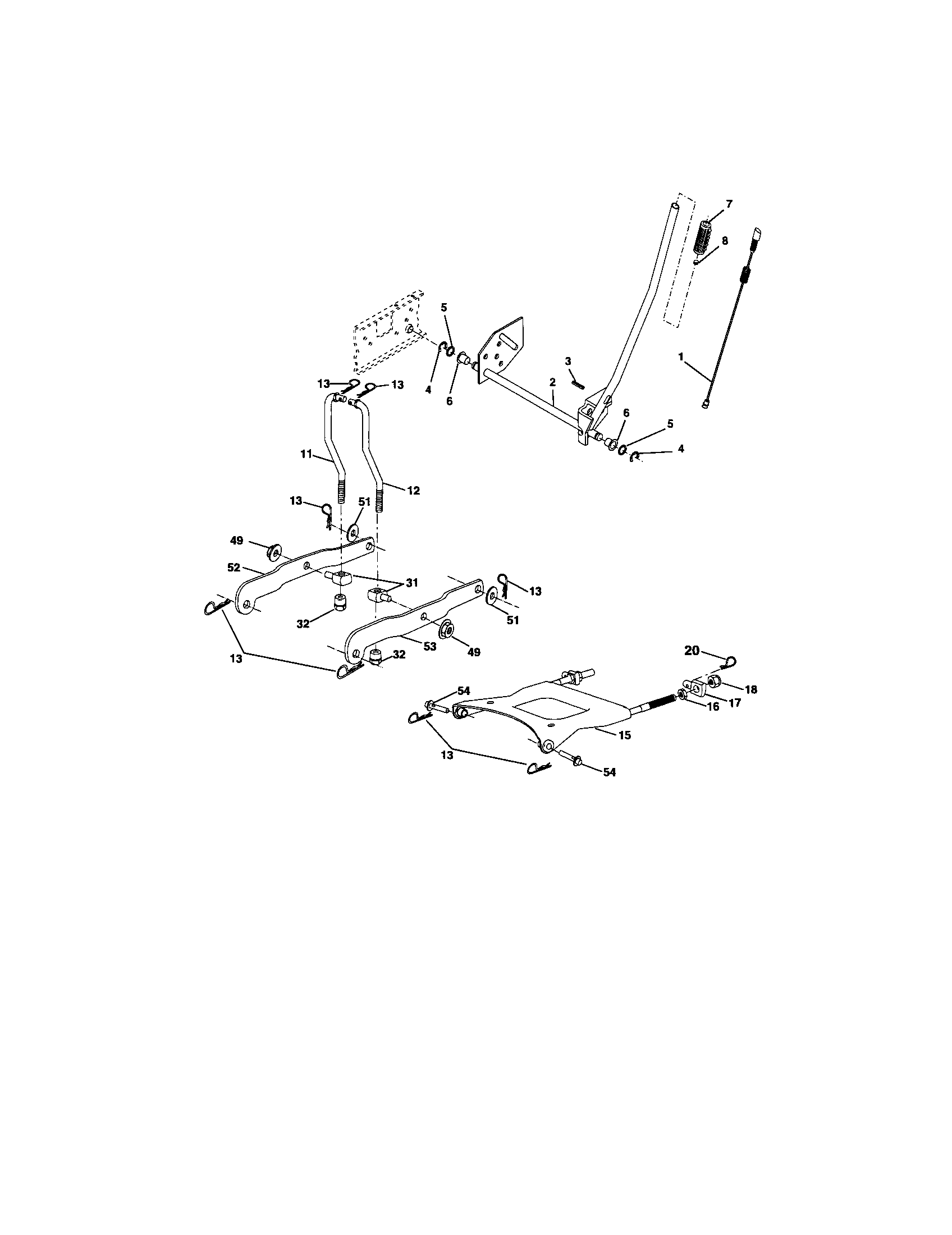 Husqvarna 279080 mower lift diagram