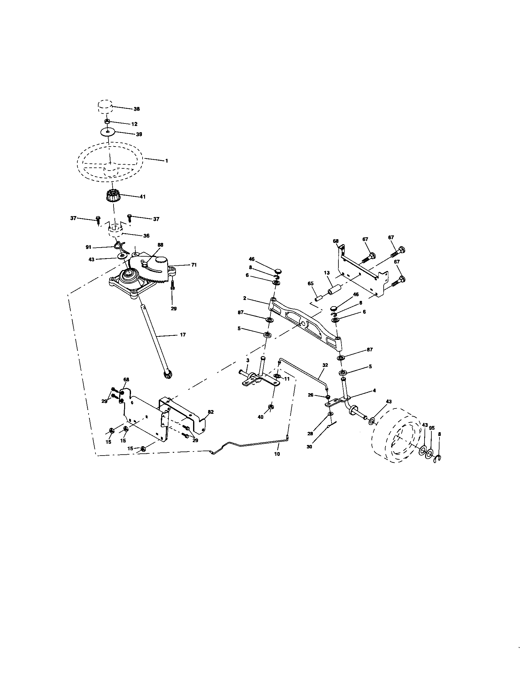 Husqvarna 917279060 steering assembly diagram